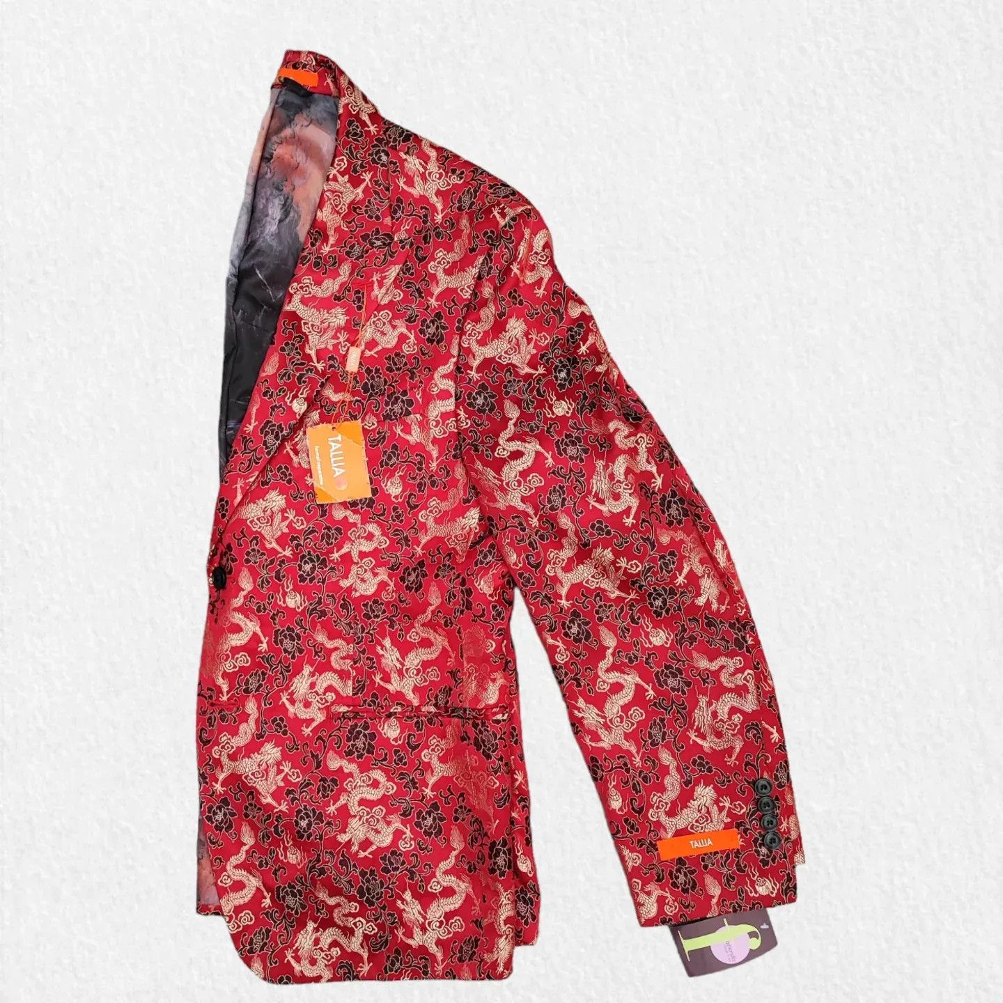 Tallia TALLIA DRAGONS BLAZER 42S RED AND GOLD-FASHIONELLA Size 42S - 11 Thumbnail