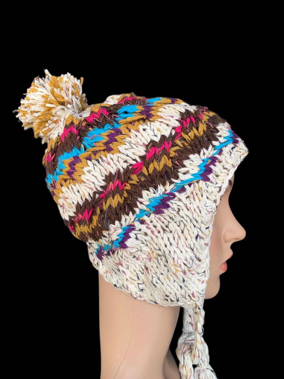 Japanese Brand × Kapital Crochet Knitt Earflap Punk Japanese Style Size ONE SIZE - 3 Thumbnail