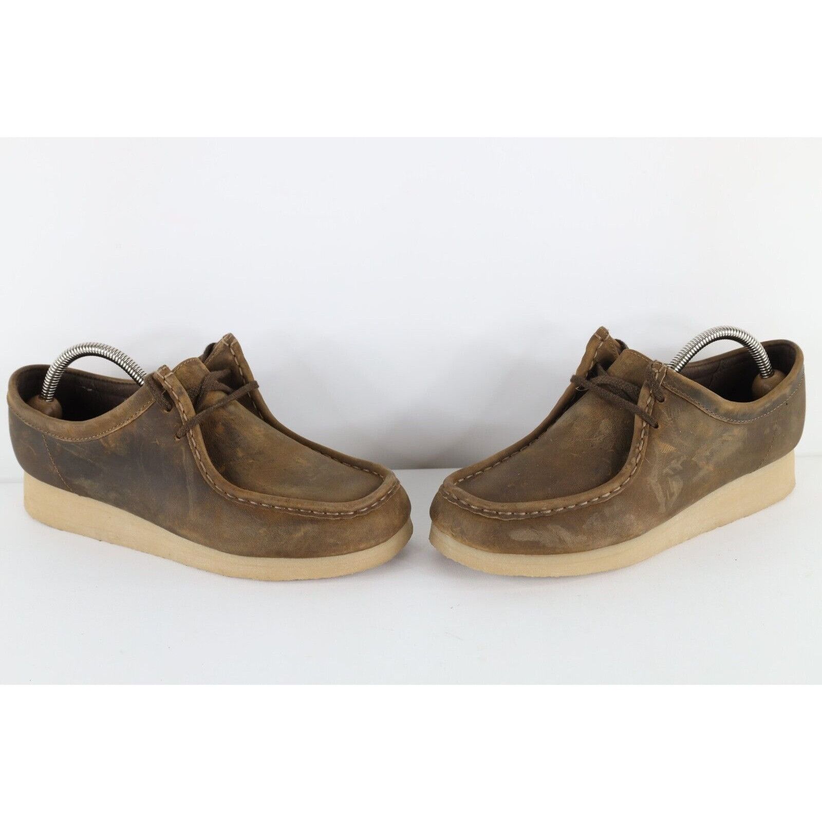 Clarks × Vintage Vintage Y2K Clarks Distressed Chunky Leather Wallaby Boots Size US 10 / IT 40 - 1 Thumbnail