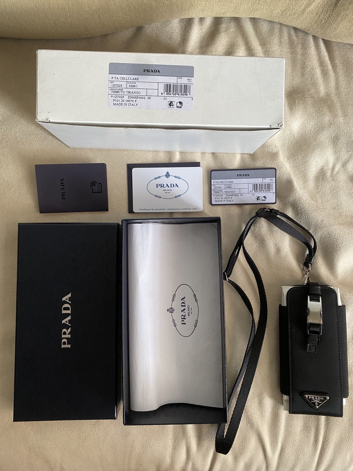 Prada ‼️BIG SALE‼️Prada triangle logo phone pouch lanyard bag Size ONE SIZE - 7 Thumbnail
