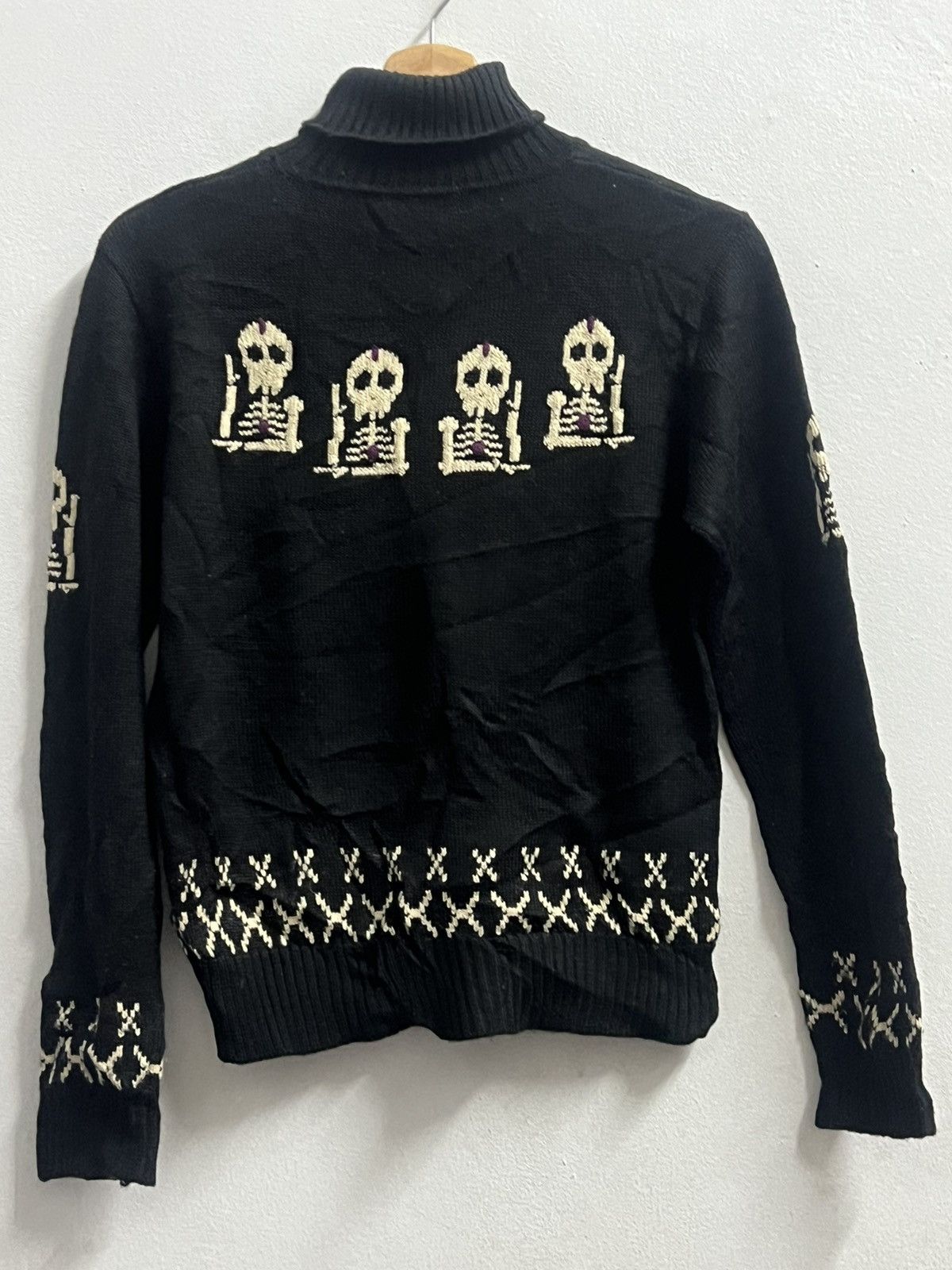 Designer × Rsvp Gallery RSVP TURTLENECK BLACK SKULL KNIT WEAR Size US S / EU 44-46 / 1 - 4 Thumbnail