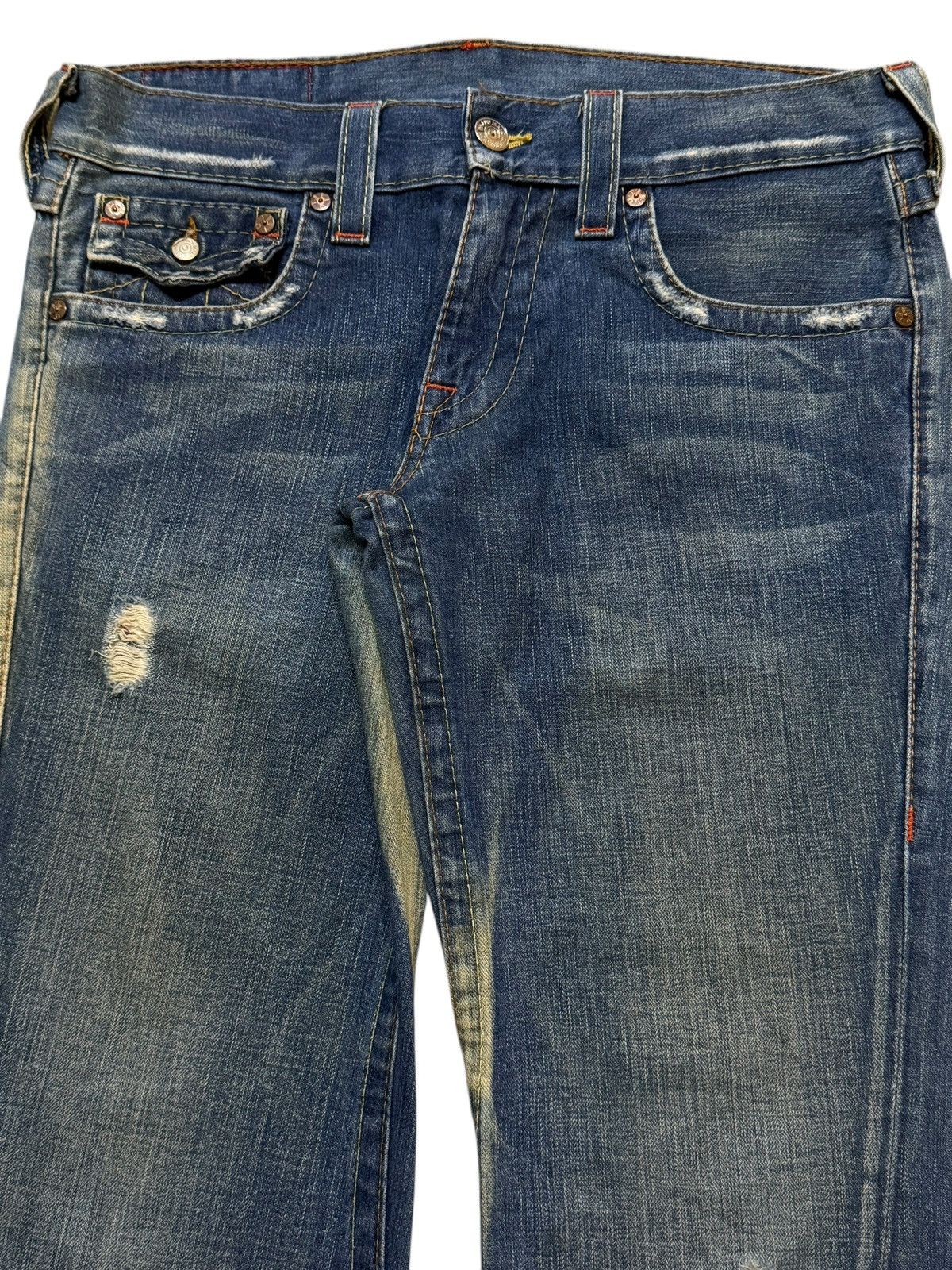 True Religion Vintage 90s Usa True Religion Mud Wash Faded Spiral Wide Leg Size US 34 / EU 50 - 3 Thumbnail