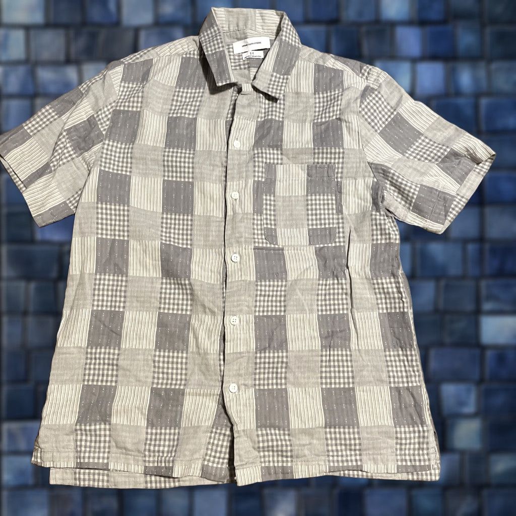 Urban Outfitters Urban Outfitters Plaid Short Sleeve Men’s Small Gray 100% Cotton Pockets Casual Shirt Size US 29 - 1 Thumbnail