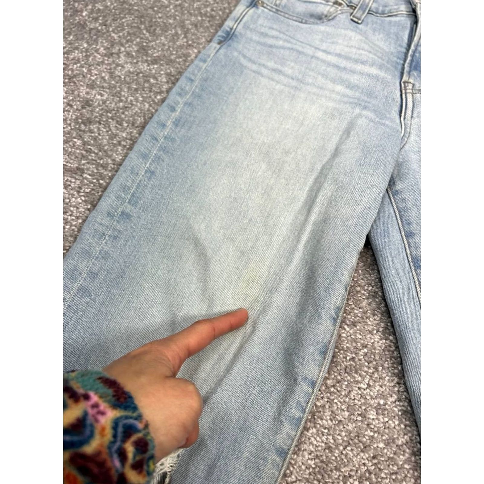Madewell Madewell Jeans Womens 26 Blue Distressed Logo 26x26 Straight Vintage Regular 5-Pocket Denim Cotton Spandex Blue Jeans Womens Size 26" / US 2 / IT 38 - 3 Thumbnail