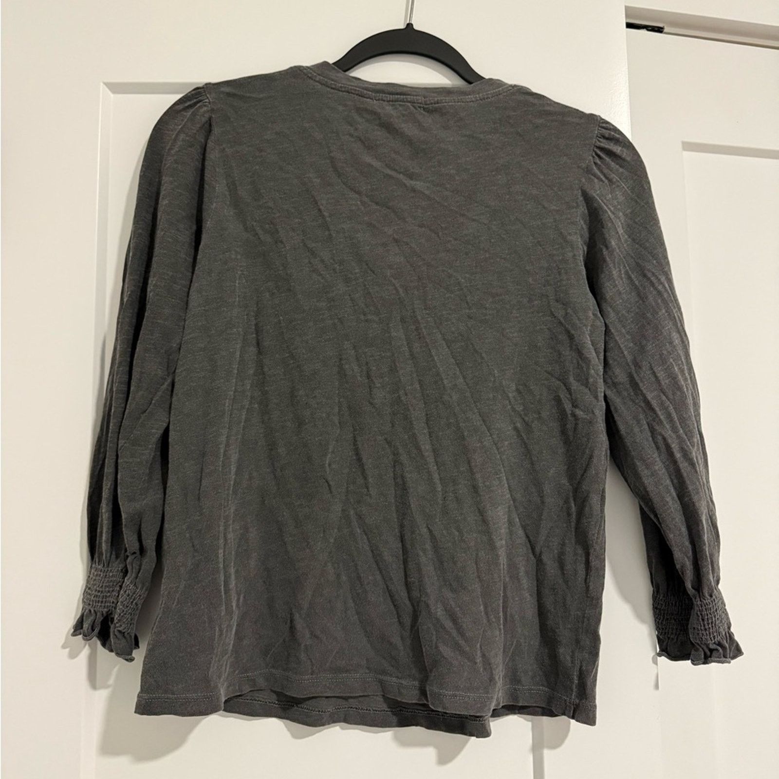 Anthropologie New Sundry Long Sleeve V Neck Pima Cotton Tee S $128 Size S / US 4 / IT 40 - 4 Thumbnail
