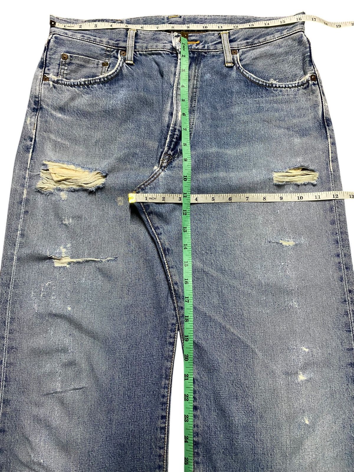 Edwin Japan Edwin Selvedge 505xx Light Wash Distressed Baggy Jeans Size US 33 - 14 Thumbnail