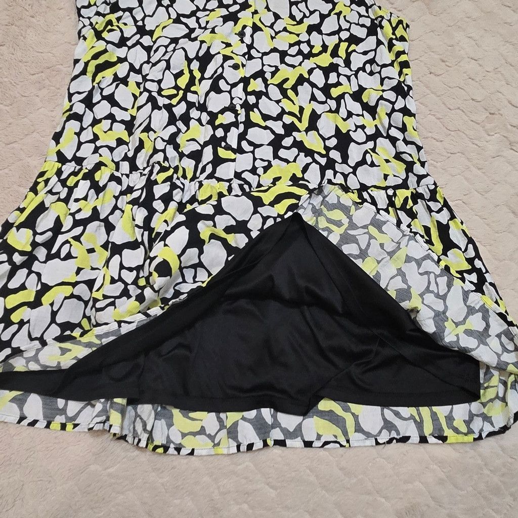 Nine West Nine West Multicolor Patterned Ruffle Hem Dress, Size Large Size L / US 10 / IT 46 - 7 Thumbnail