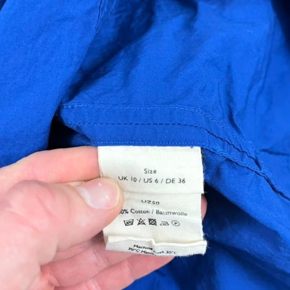 Vintage VINTAGE Poetry Shirt Womens UK 10 US 6 Royal Blue Button Up Long Sleeve Career Office Size M / US 6-8 / IT 42-44 - 3 Thumbnail