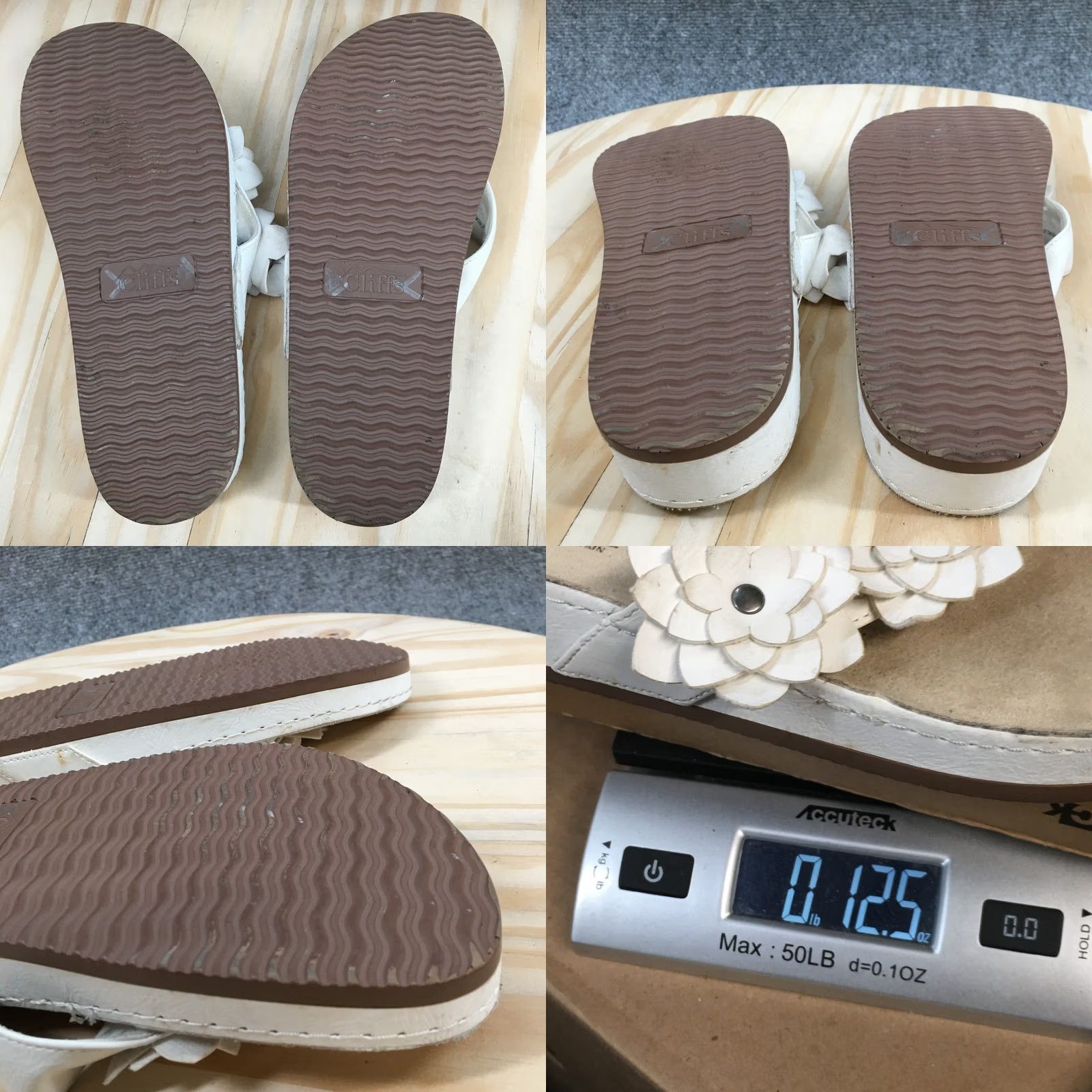 Vintage Cliffs by White Mountain Sandals Womens 7.5 M Hot Spot White Faux Leather Wedge Sandal Size US 8 / IT 38 - 10 Thumbnail