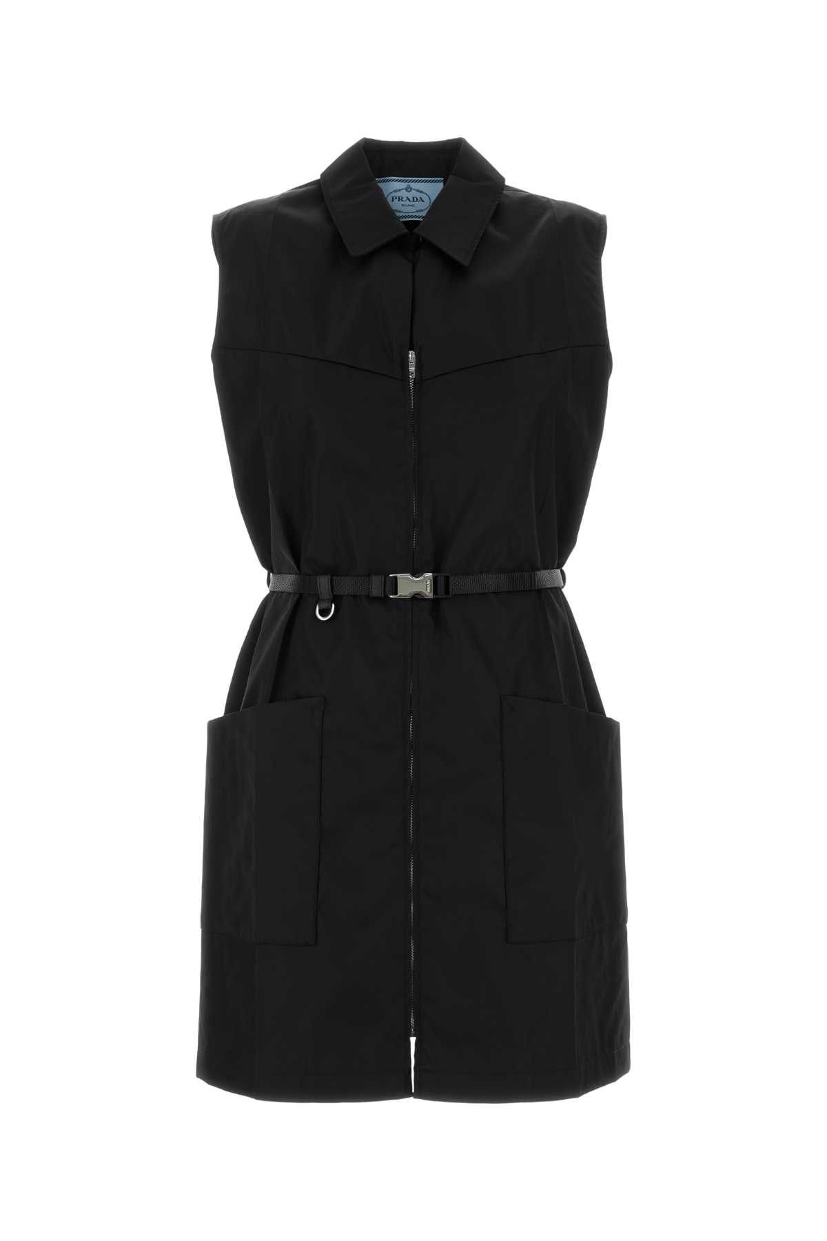 Prada Black Re-Nylon Mini Dress Size S / US 4 / IT 40 - 1 Thumbnail