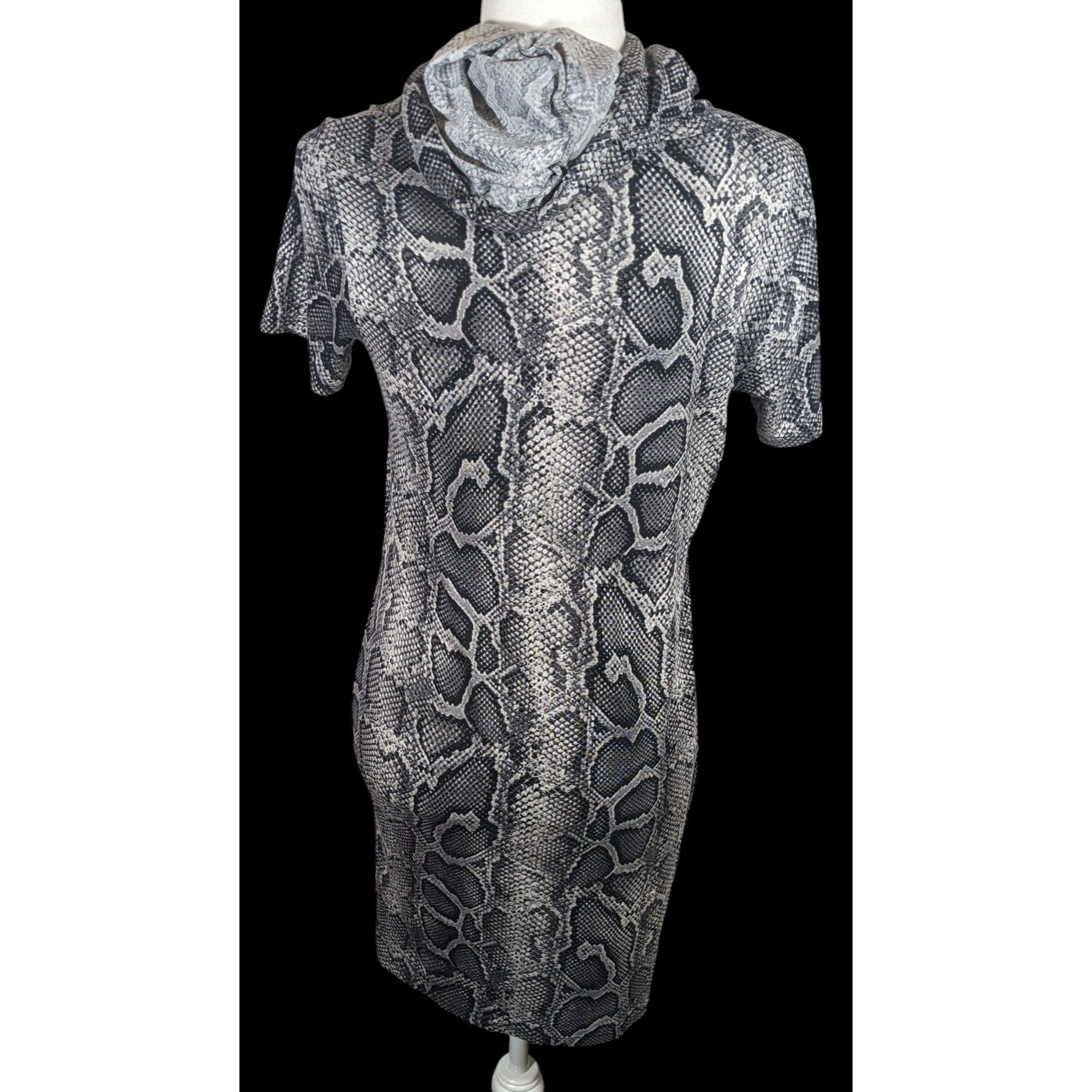 Michael Kors Michael Kors Snake Skin Print Hooded Lounge Dress Size S / US 4 / IT 40 - 4 Thumbnail