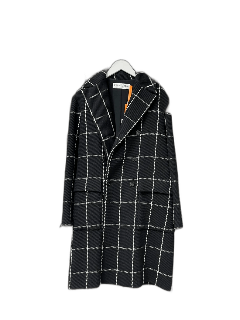Dior Dior Black and White Checked Coat-2506 Size S / US 4 / IT 40 - 1 Thumbnail