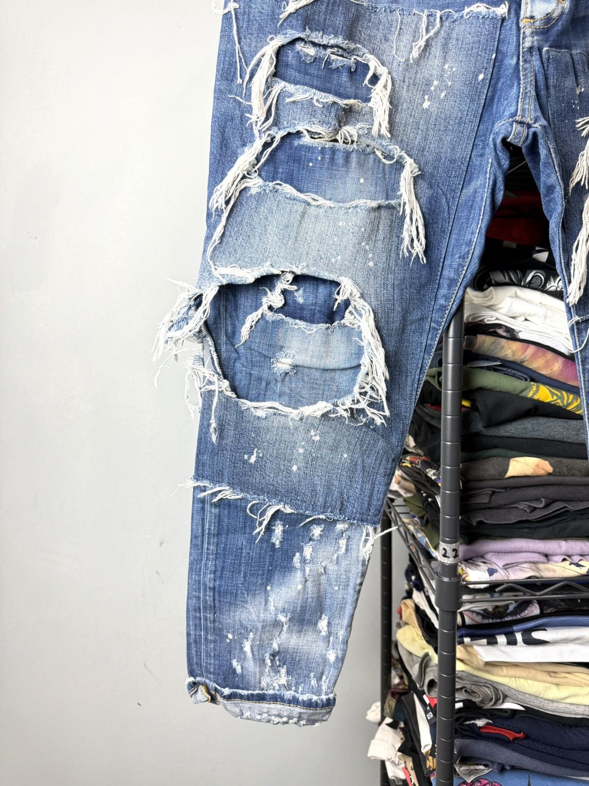 Dsquared2 Crazy Distressed Dsquared2 Vintage Denim Pants Patchwork Size US 36 / EU 52 - 4 Thumbnail