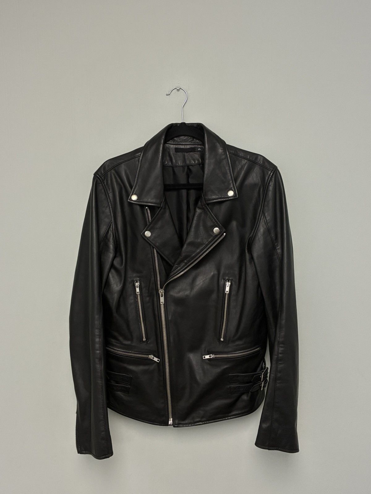 Blk Dnm Black Leather Biker Jacket Size Medium. Size US M / EU 48-50 / 2 - 5 Thumbnail