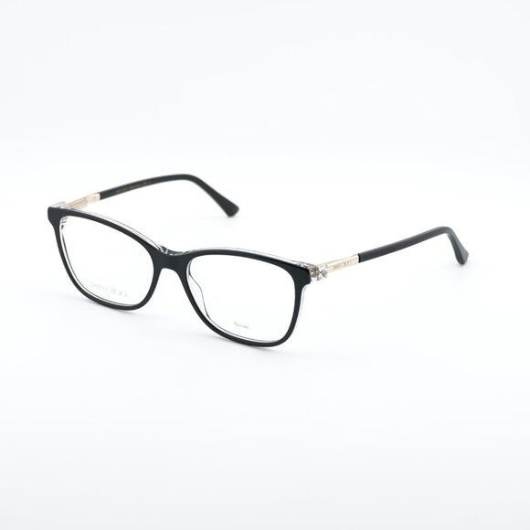 Jimmy Choo Jimmy Choo JC274 07C5 00 Eyeglasses Black/Crystal/Gold 53mm Size ONE SIZE - 8 Thumbnail