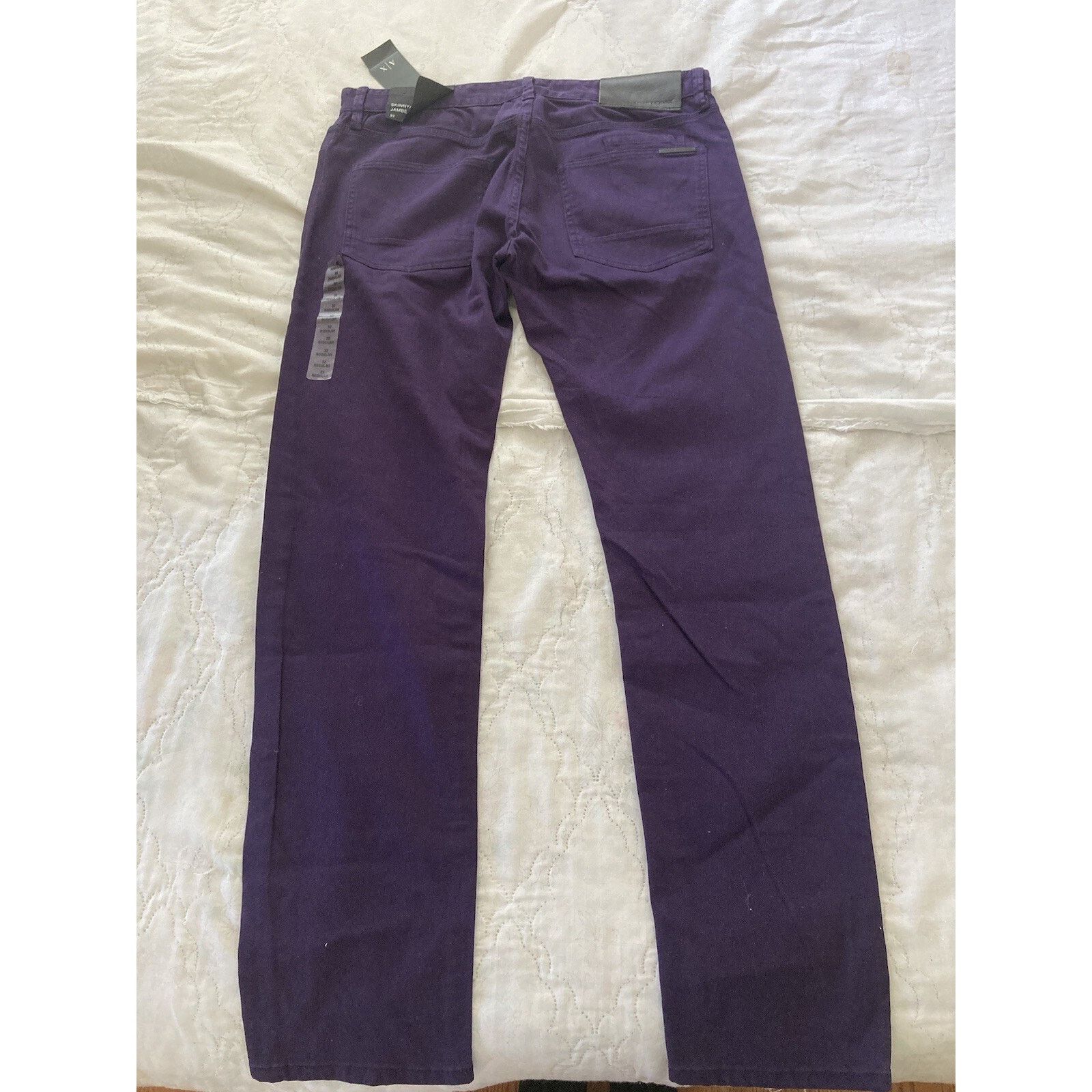 Armani Exchange A/X Armani Exchange Jeans Men 32x32 Skinny Purple NWT Size US 32 / EU 48 - 6 Thumbnail
