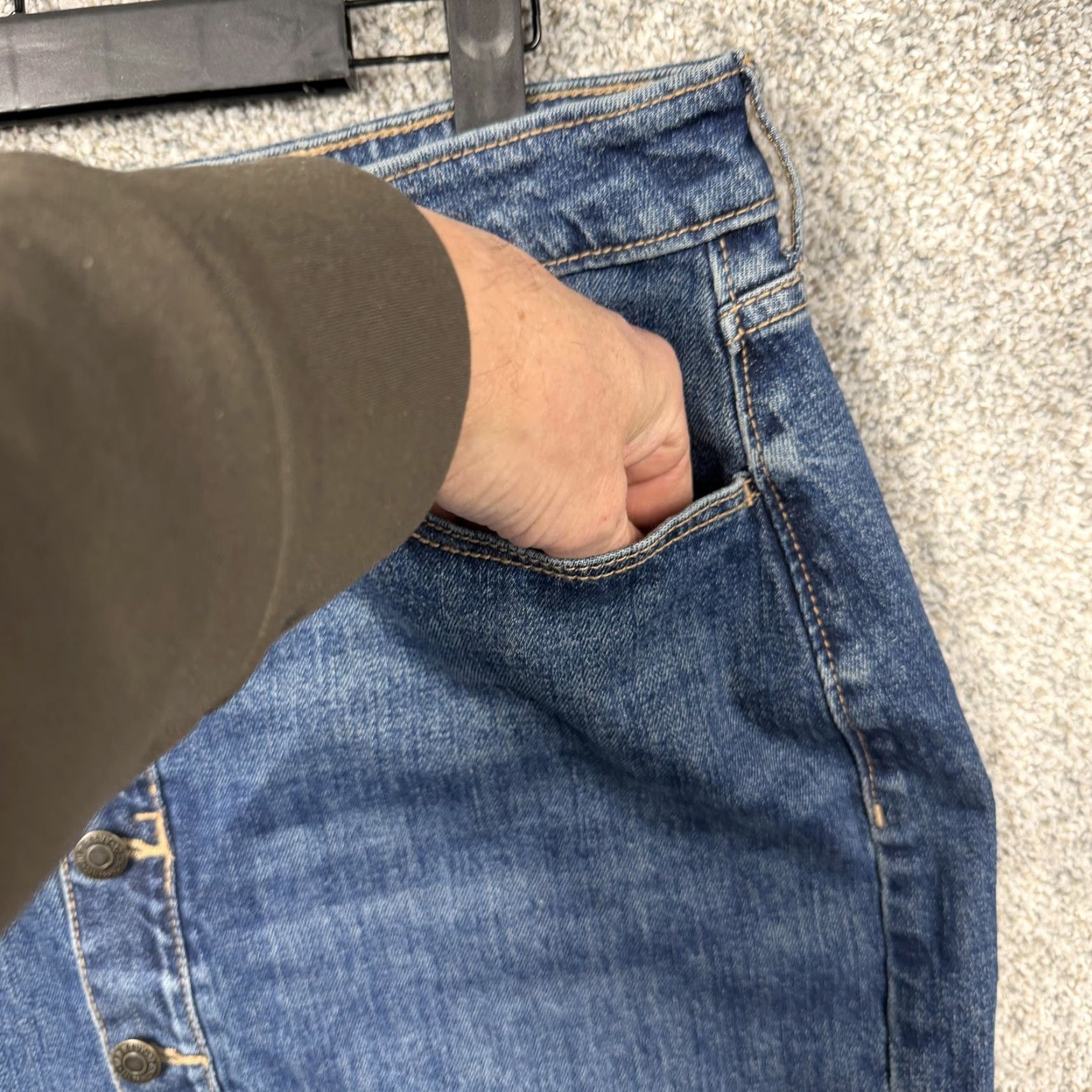 Old Navy Old Navy Denim Skirt 10 Button Front High-Rise Secret-Slim Pockets Women Regular Blue Denim Mini Pencil Casual CasualWear Size 32" / US 10 / IT 46 - 5 Thumbnail