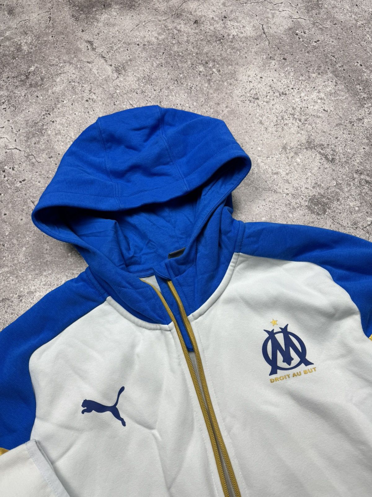 Puma Vintage Puma Marseille Y2K Drill PSG Track Zip Hoodie Soccer Size US XL / EU 56 / 4 - 5 Thumbnail