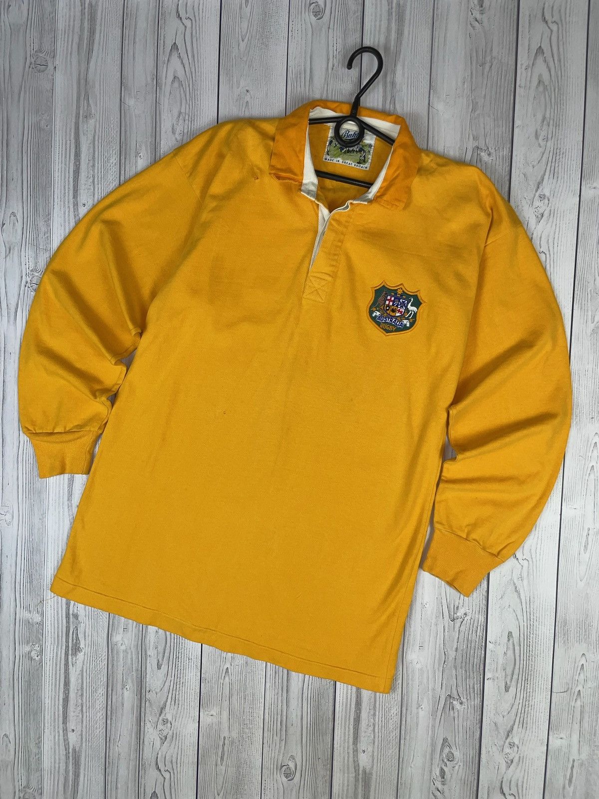 Vintage Vintage Australia rugby jersey size L distressed yellow Size US L / EU 52-54 / 3 - 1 Thumbnail