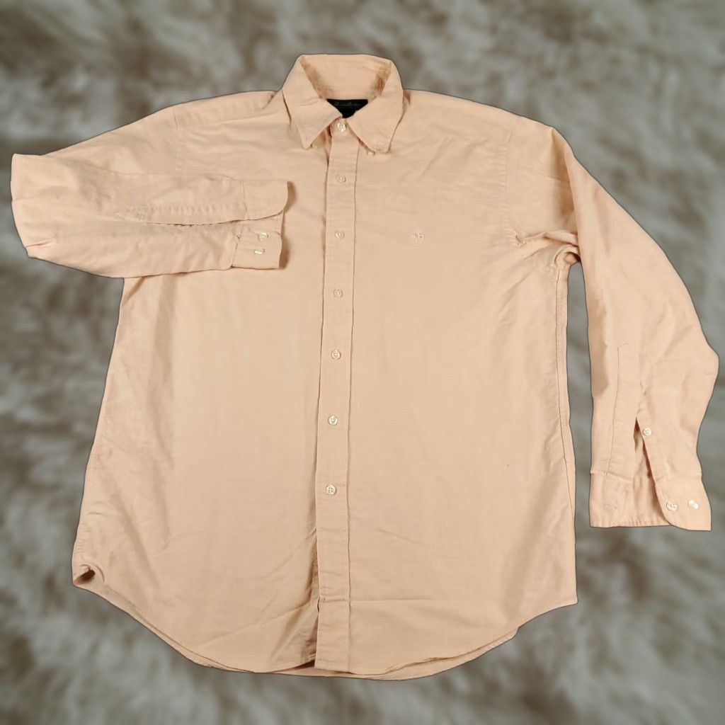 Brooks Brothers BROOKS BROTHERS Shirt Mens M Orange Button-Down Casual Button-Up Solid 100% Cotton Modern Preppy 90s? Size US M / EU 48-50 / 2 - 1 Thumbnail