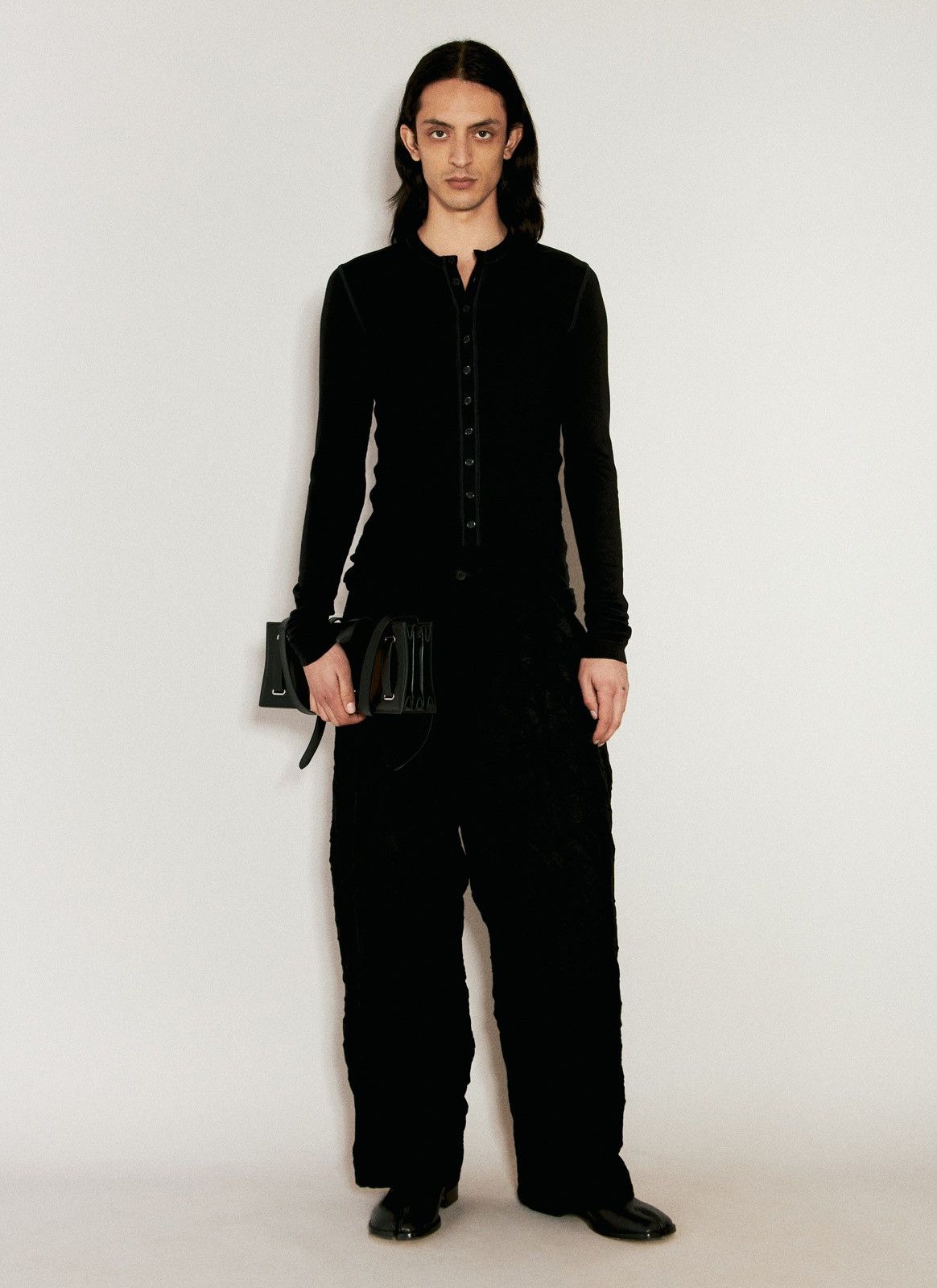 Yohji Yamamoto Wool Wrinkle Drawstring Pants Size US 32 / EU 48 - 2 Thumbnail