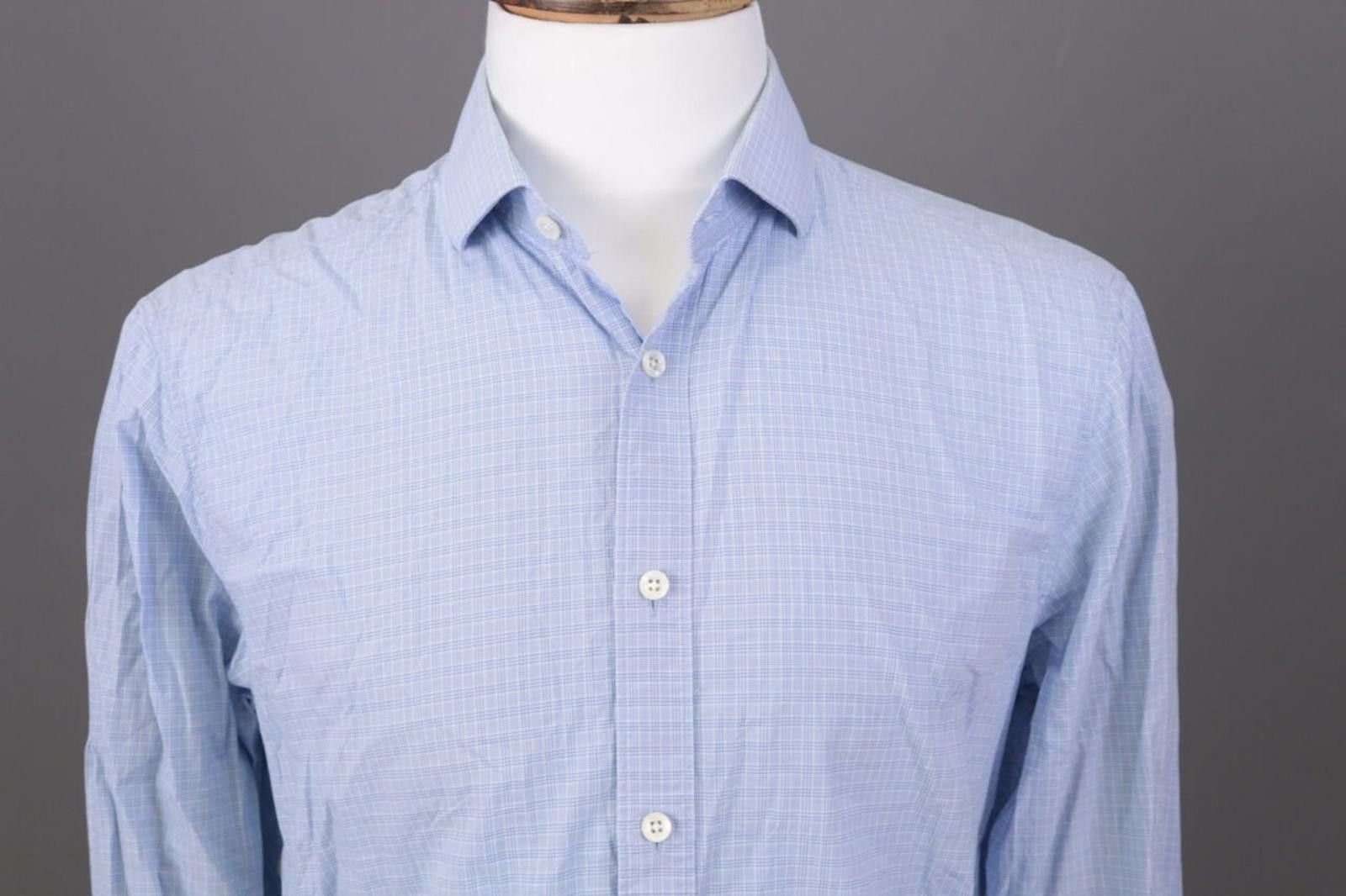 Gieves & Hawkes Gieves & Hawkes Blue Check Dress Shirt Size 41 / 16 Size US M / EU 48-50 / 2 - 2 Thumbnail