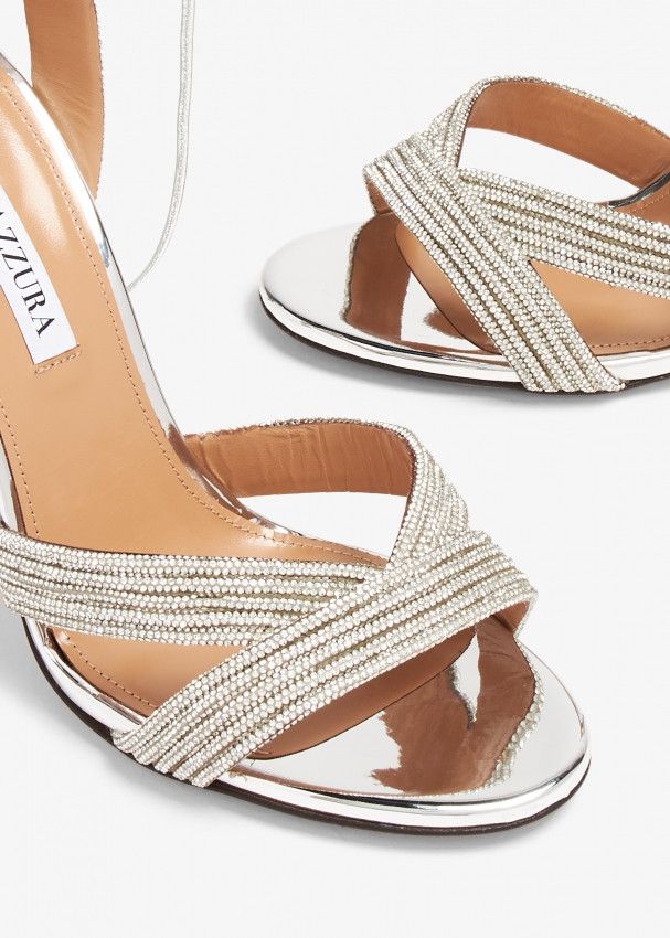 Aquazzura o1srvl11e1024 Heel in Silver Size US 8 / IT 38 - 2 Thumbnail
