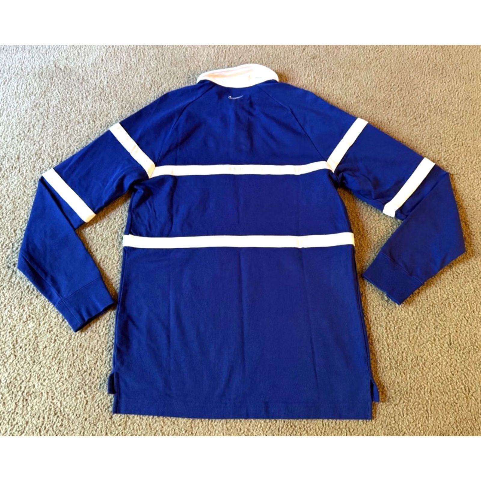 Nike Nike Blue Rugby Polo Shirt Long Sleeve Men's Medium Swoosh Spell Out Button Collared Size US M / EU 48-50 / 2 - 3 Thumbnail