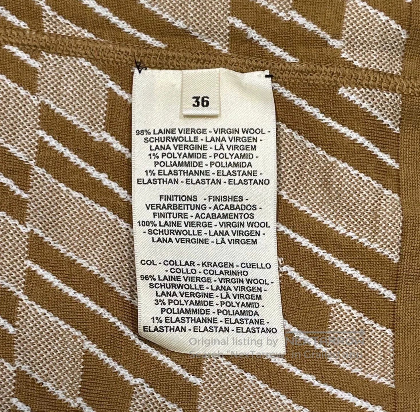 Hermes Hermes Caramel Zip-Up Cardigan. Size US S / EU 44-46 / 1 - 6 Thumbnail