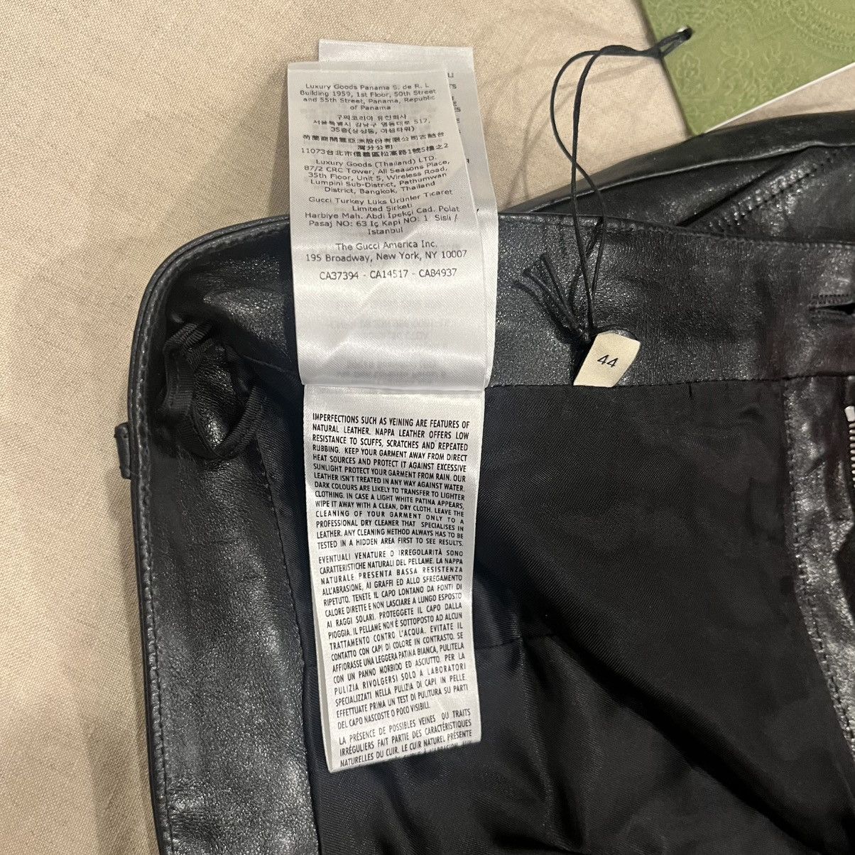 Gucci $4200 GUCCI LEATHER PANTS, BLACK, SIZE 44 Size US 29 - 16 Thumbnail