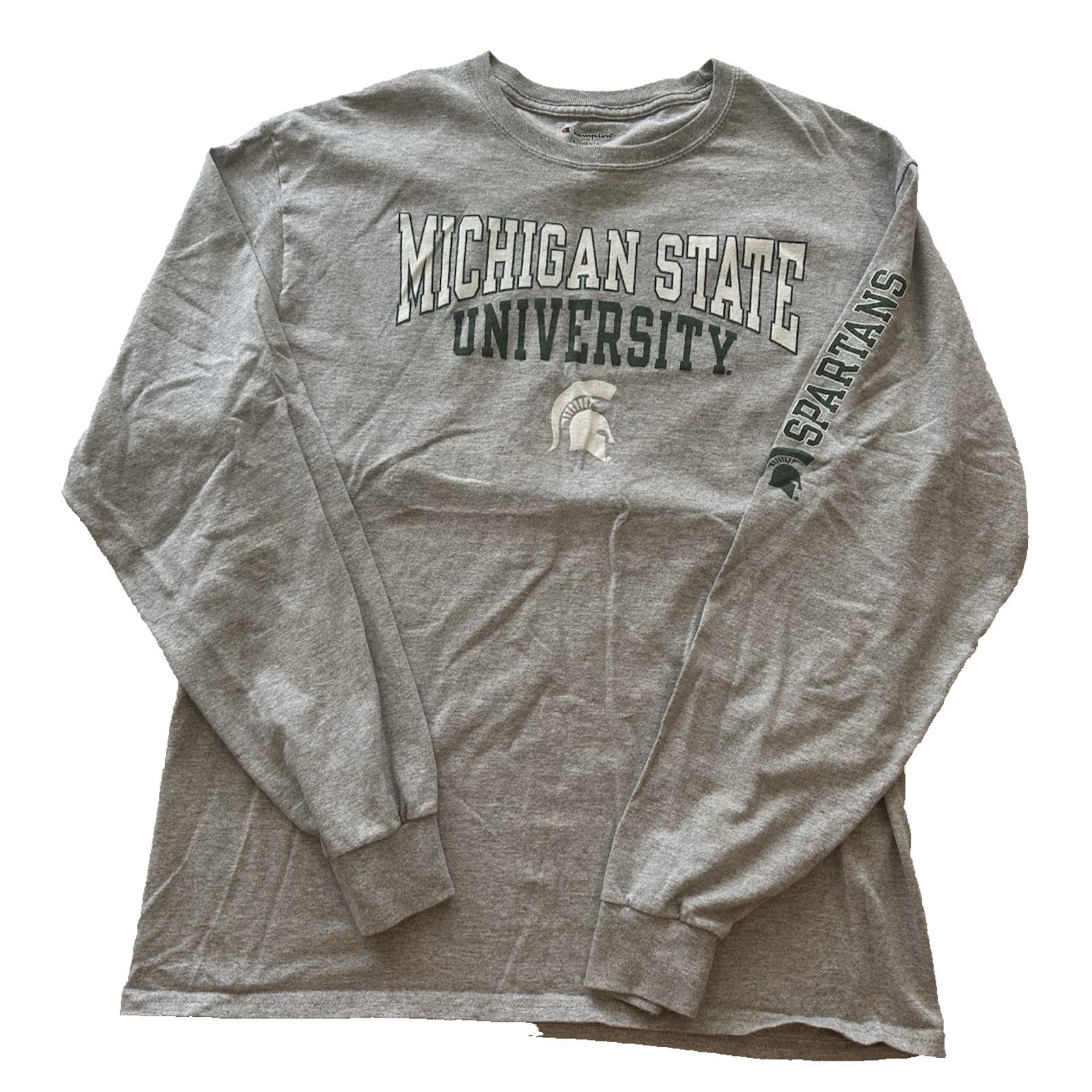 Champion Champion Authentic Michigan State Spartan TShirt Gray LRG Size US L / EU 52-54 / 3 - 1 Thumbnail