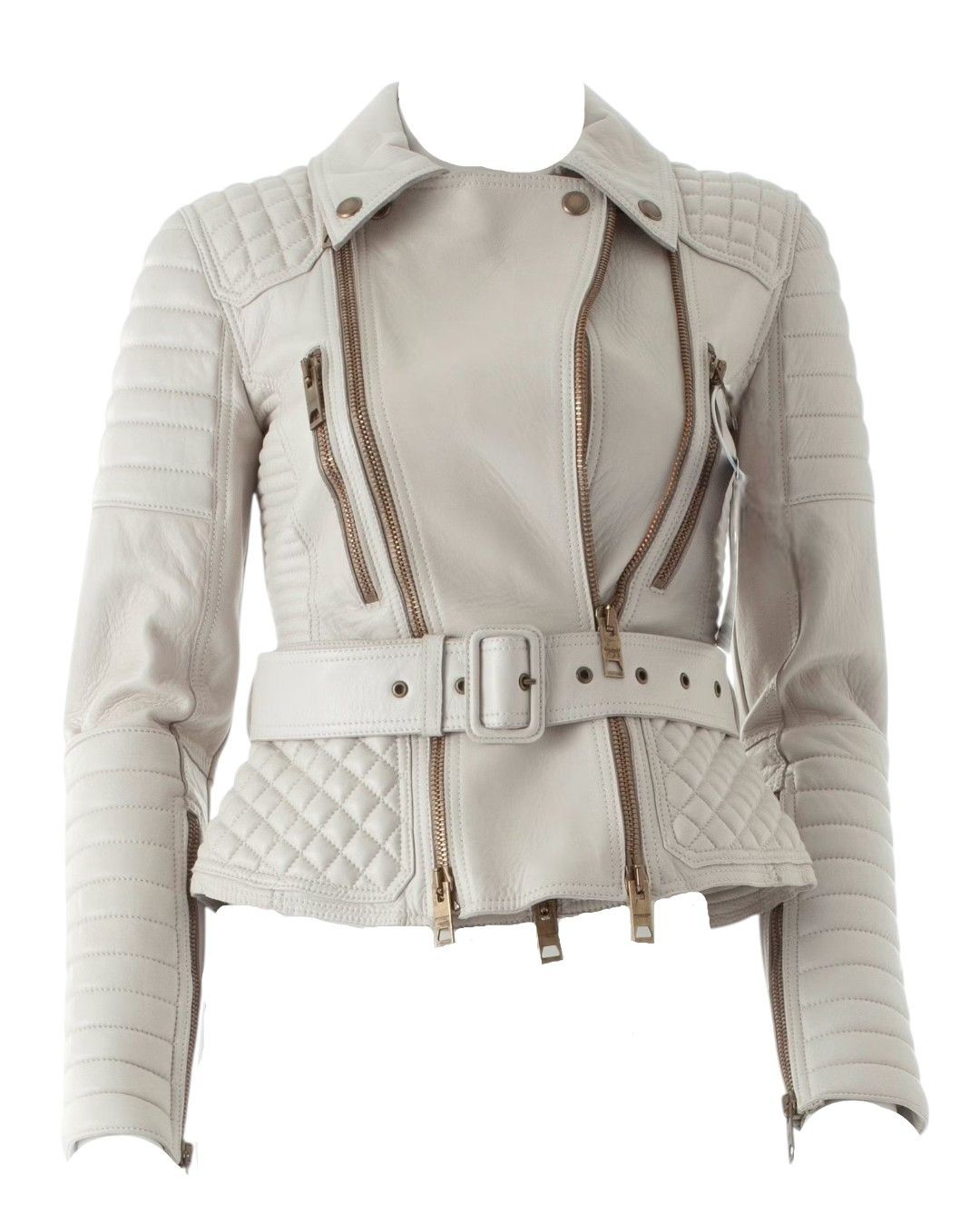 Burberry Prorsum S/S 2011 RUNWAY LEATHER BIKER JACKET Size XS / US 0-2 / IT 36-38 - 2 Thumbnail