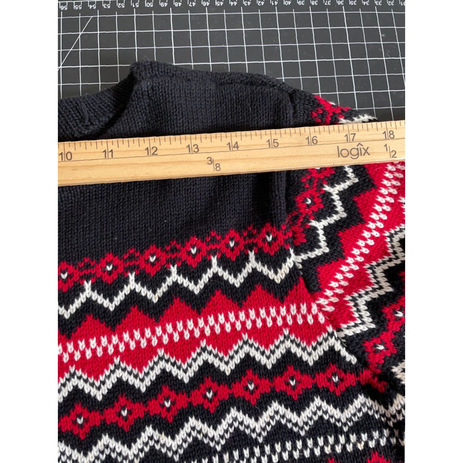 Eddie Bauer Eddie Bauer Fair Isle Pattern Sweater Women's S Red Black 100% Cotton Knit Pullover Crew Neck Long Sleeve Vintage No Size S / US 4 / IT 40 - 7 Thumbnail