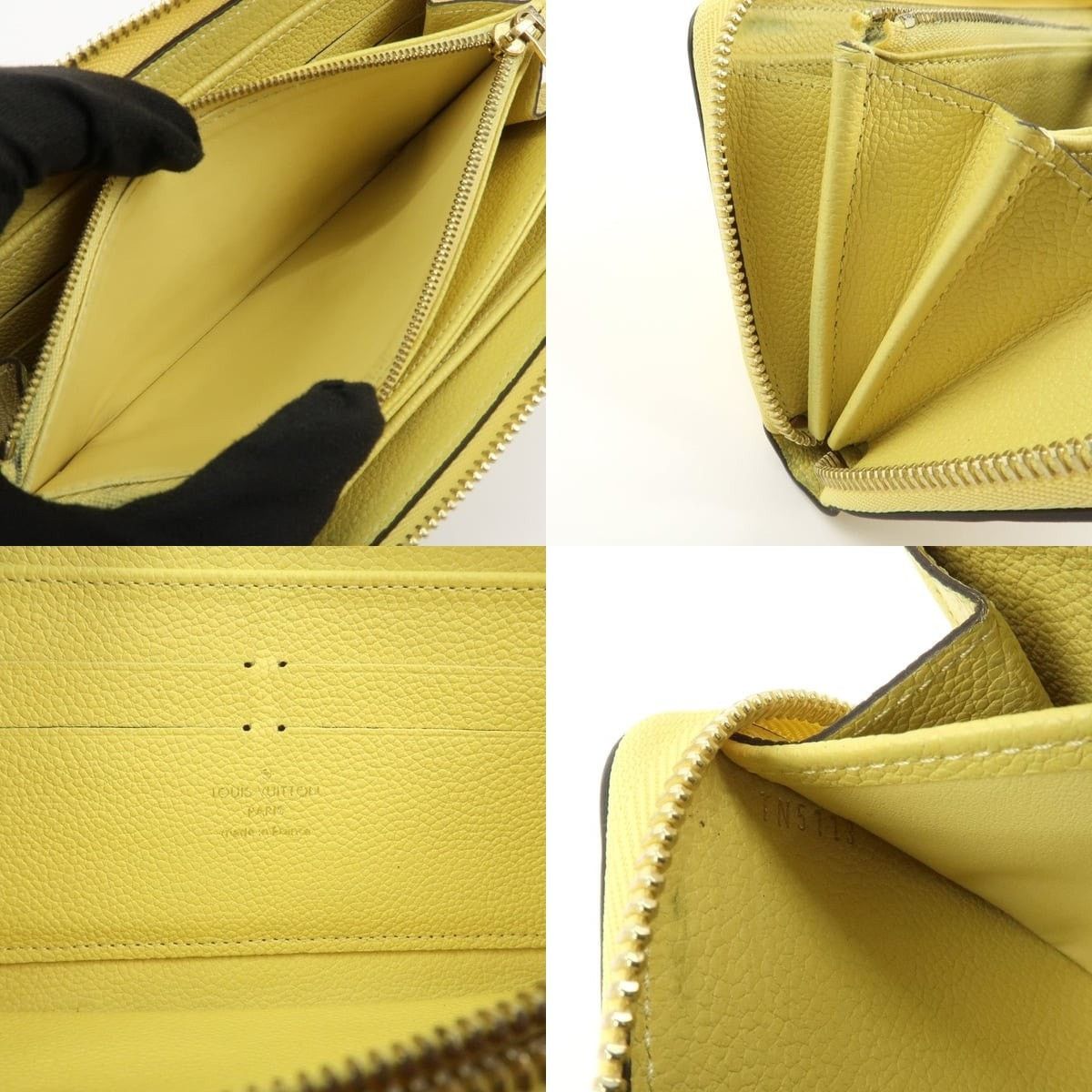 Louis Vuitton Louis Vuitton Monogram Zippy Wallet in Calfskin Yellow Size ONE SIZE - 7 Thumbnail
