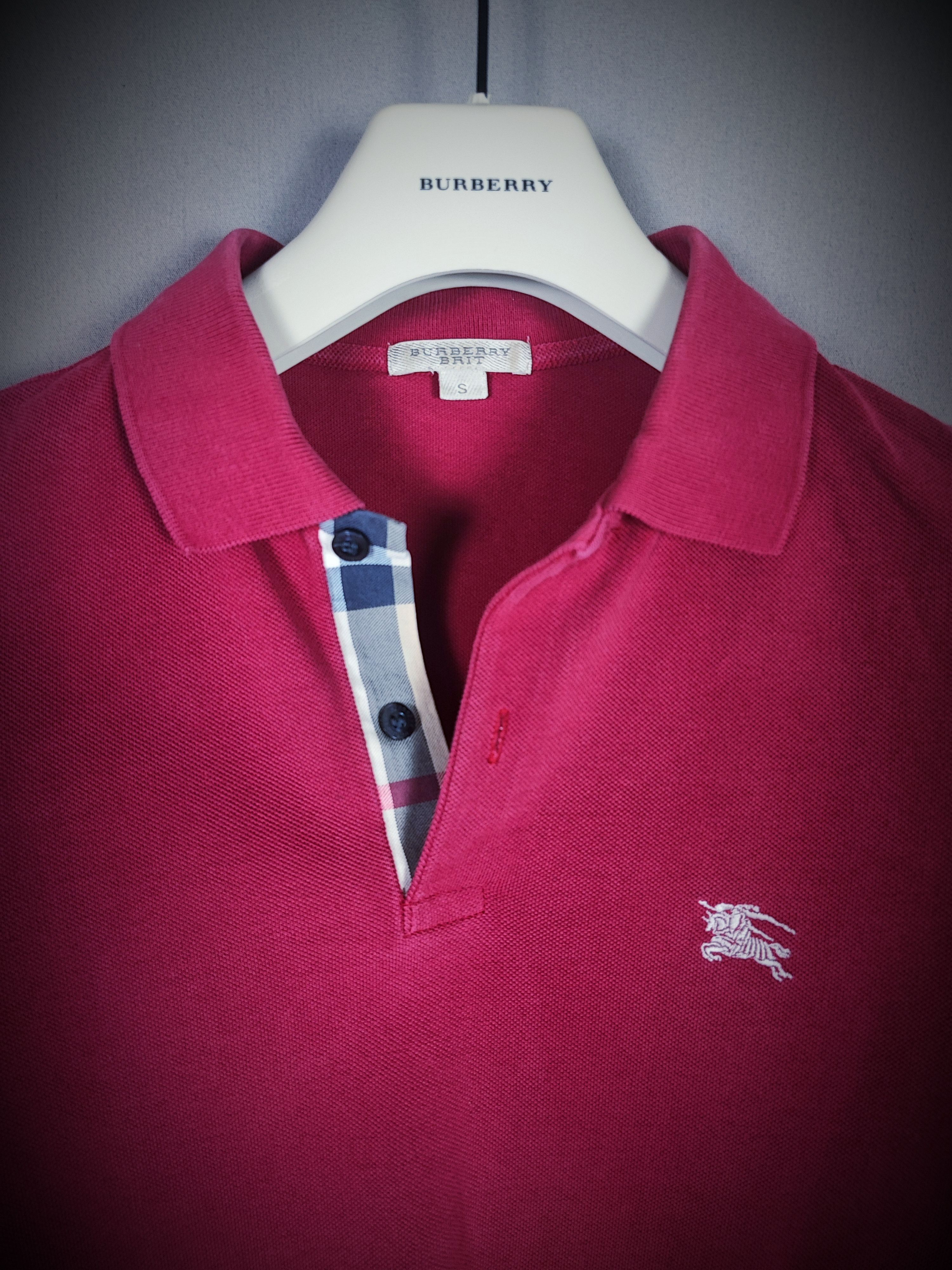 image of Burberry Polo S in Bordeaux, Men's (Size Small)