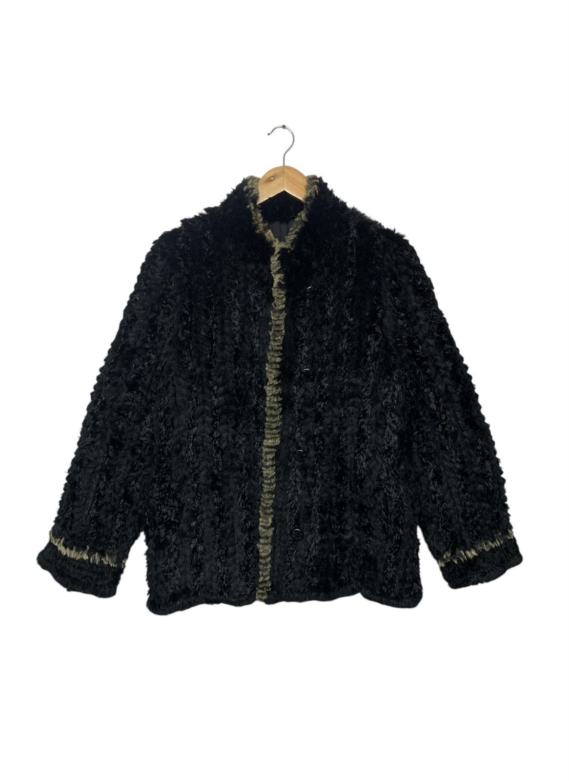 Balmain Vintage 90's Balmain Paris Riversible Faux Fur Jacket Size US L / EU 52-54 / 3 - 1 Thumbnail