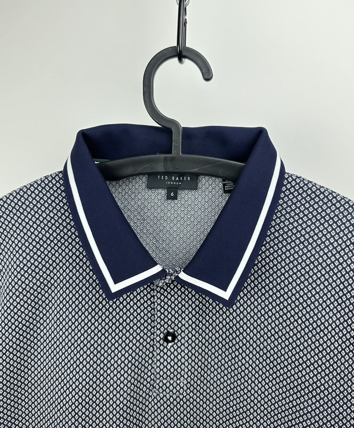 Ted Baker Ted Baker London Men's Geometric Knit Polo Shirt Size 6 Size US XXL / EU 58 / 5 - 2 Thumbnail