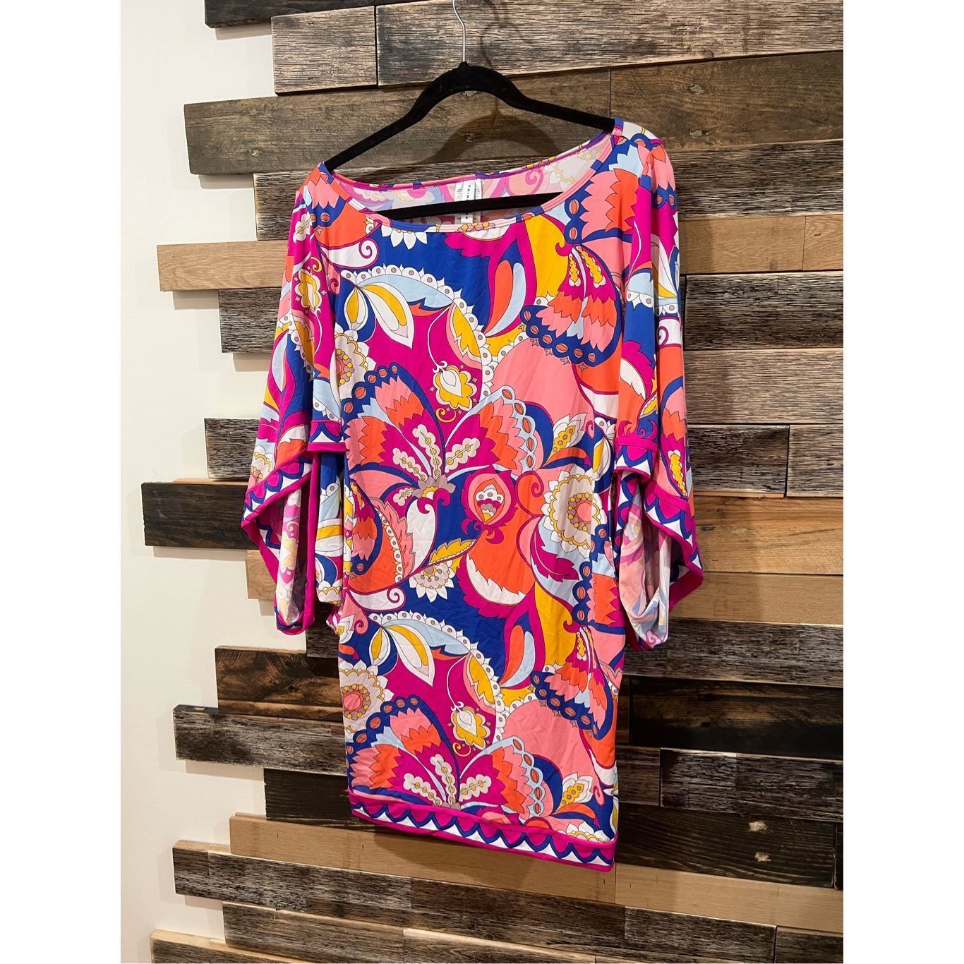 Trina Turk Trina Turk Sevilla Floral Swim Jersey Swimsuit Cover Up Tuni Size L / US 10 / IT 46 - 4 Thumbnail