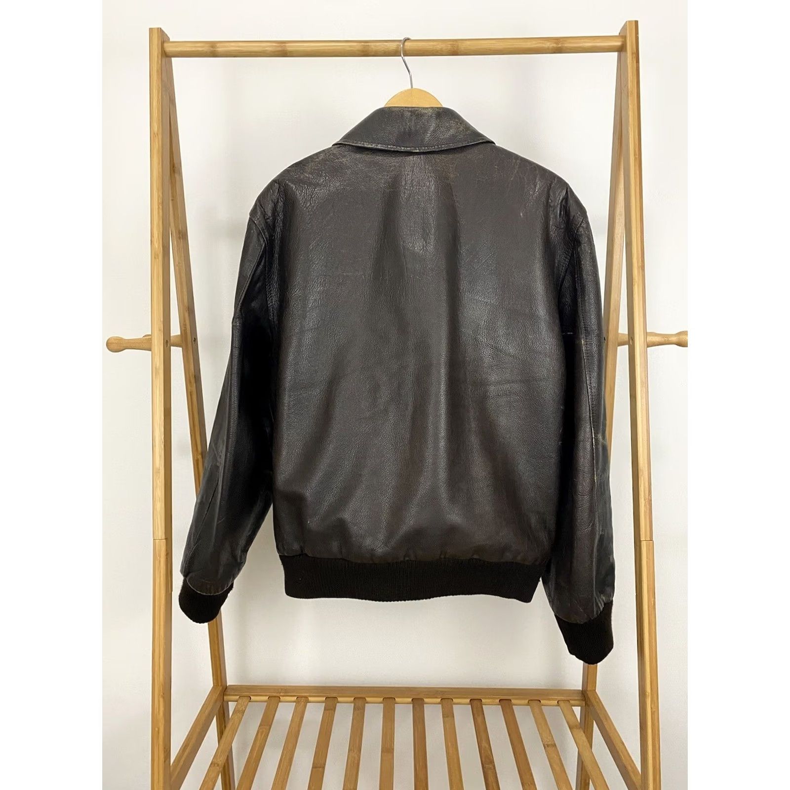 Vintage VTG Prestige MFG INC Cowhide USAF A-2 Leather Flight Bomber Jacket Size 42 Mens Brown Leather Bomber Jacket 42 USF A-2 Vintage Craftsmanship Size US XS / EU 42 / 0 - 2 Thumbnail