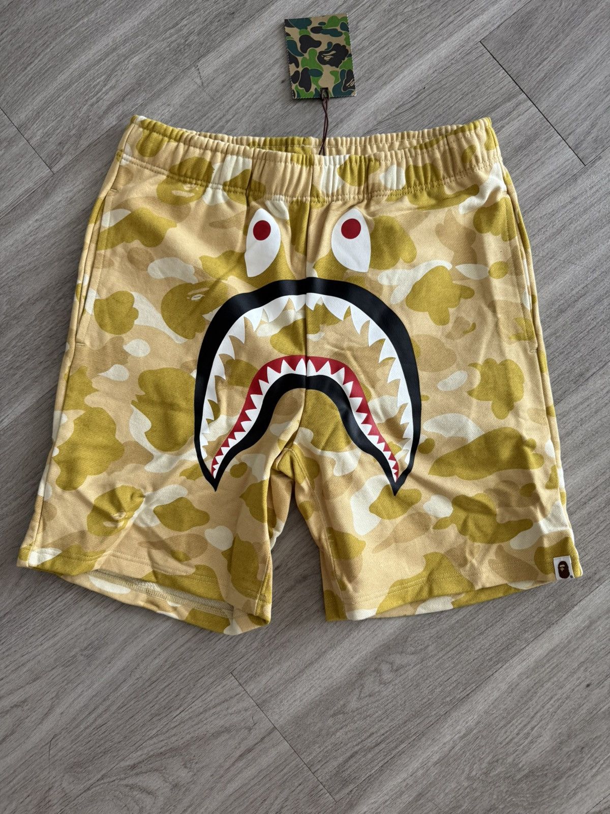 Bape Bape yellow camo shark shorts Size US 30 / EU 46 - 1 Thumbnail
