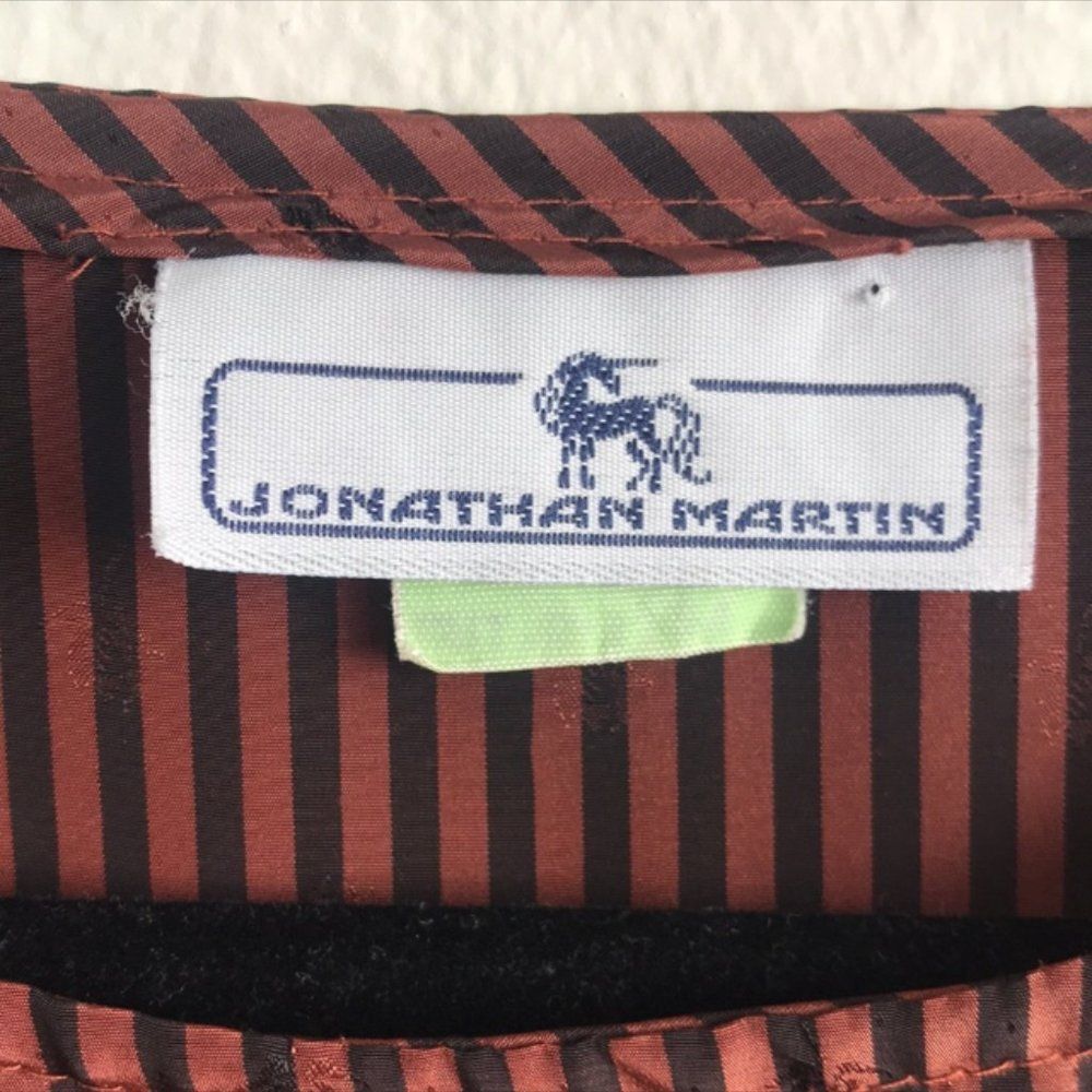 Vintage Jonathan Martin Vintage Brown Striped Blouse Size S Size S / US 4 / IT 40 - 3 Thumbnail
