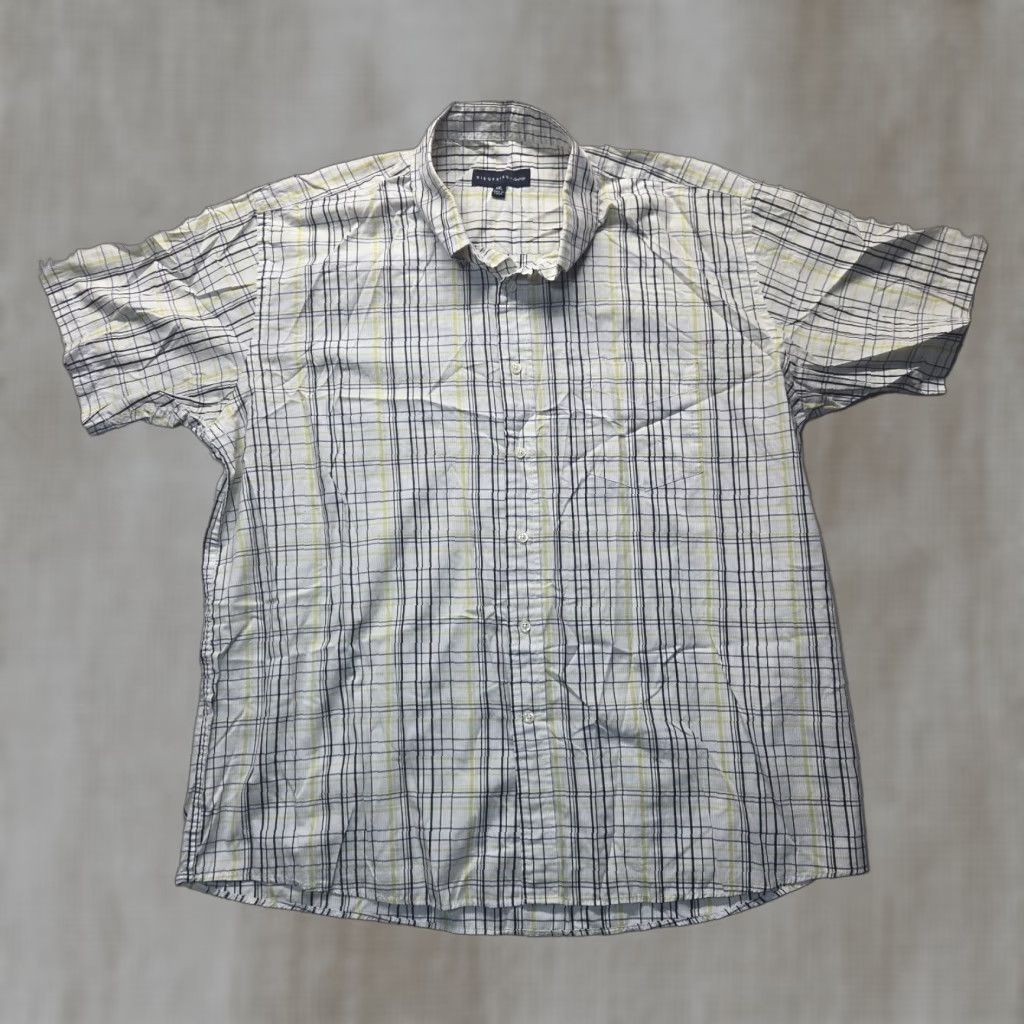 Vintage Siegfried Shirt Button-Up Short Sleeve Plaid Blue 2XL Mens Adult Size 2XL Size US XXL / EU 58 / 5 - 1 Thumbnail
