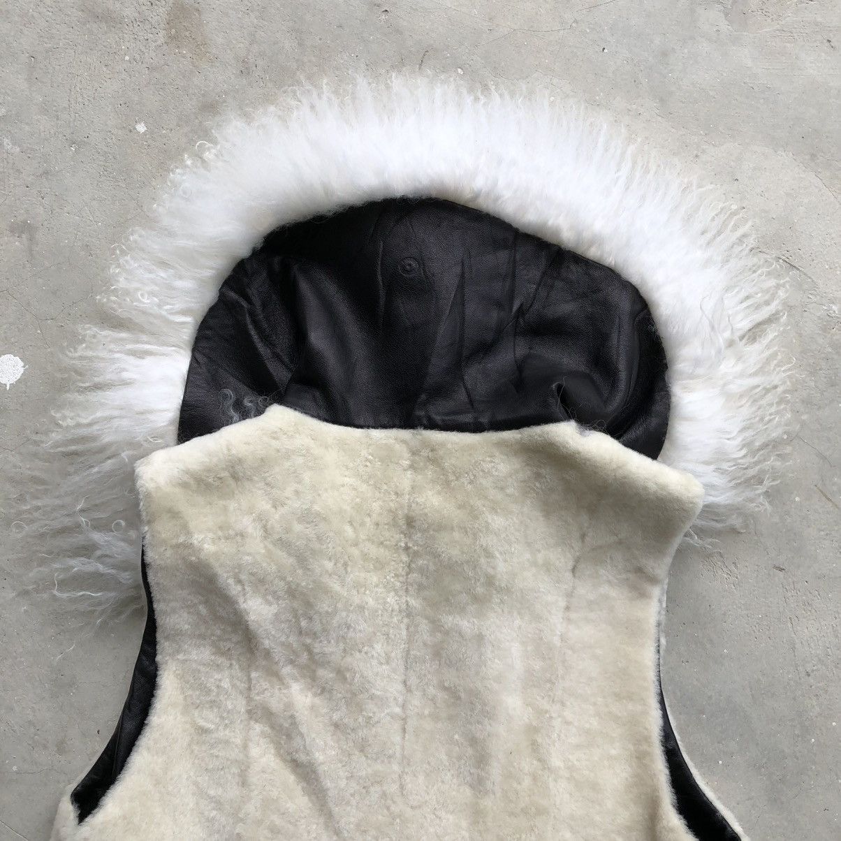 Drome DROMe Fitted Shearling Mixed Media Sleeveless Zip-up Vest Size S / US 4 / IT 40 - 9 Thumbnail