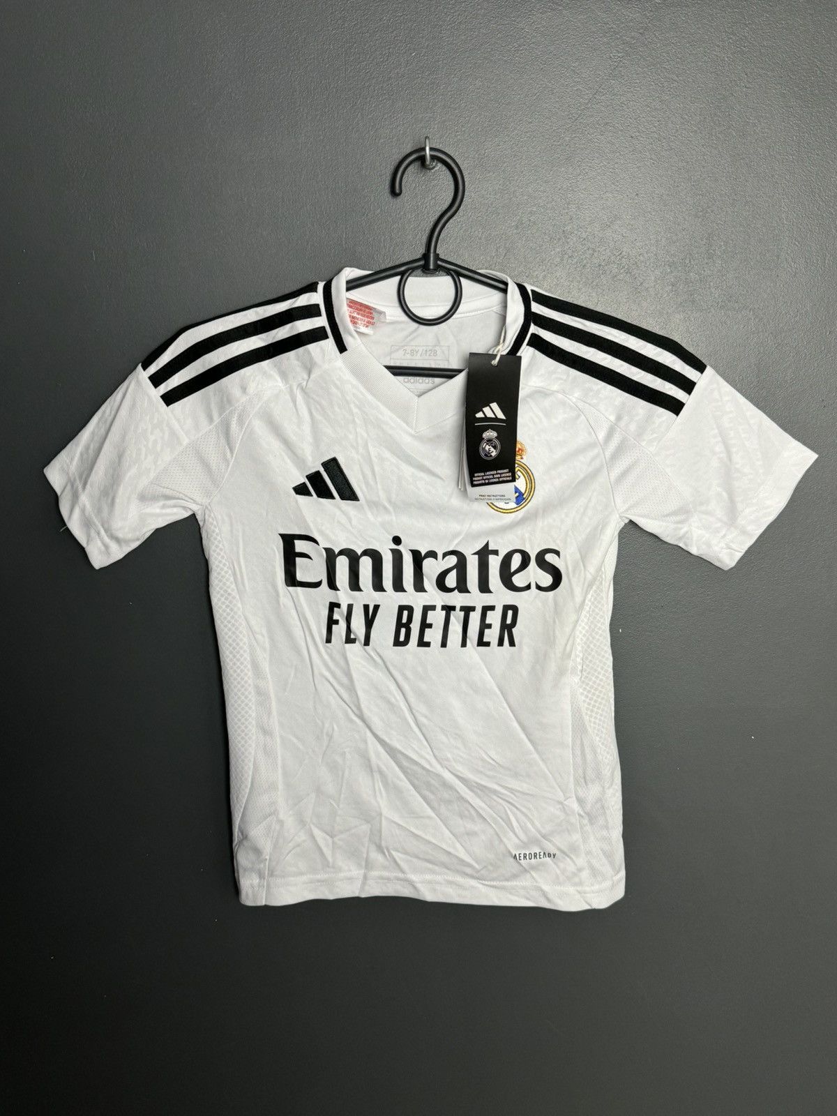Adidas KIDS Real Madrid 24/25 Home Mbappe Football Jersey T-Shirt Size US XS / EU 42 / 0 - 2 Thumbnail