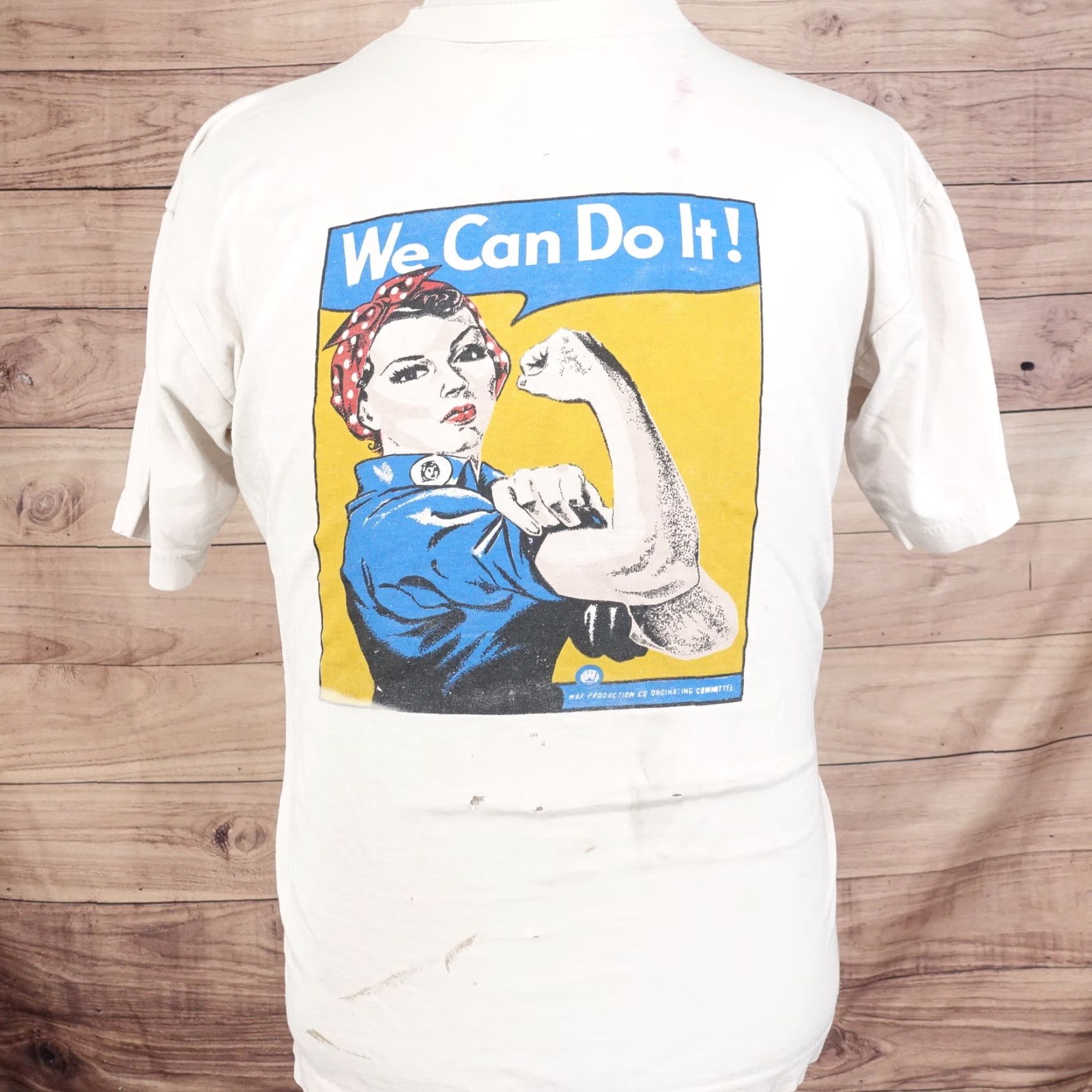 Thrasher VINTAGE Rosie the Riveter Feminism Single Stitch TShirt XL White Unisex Adults Shirt XL White 90s Concert Theme Mens Women s Girls Boys Thrash? Size US XL / EU 56 / 4 - 2 Thumbnail