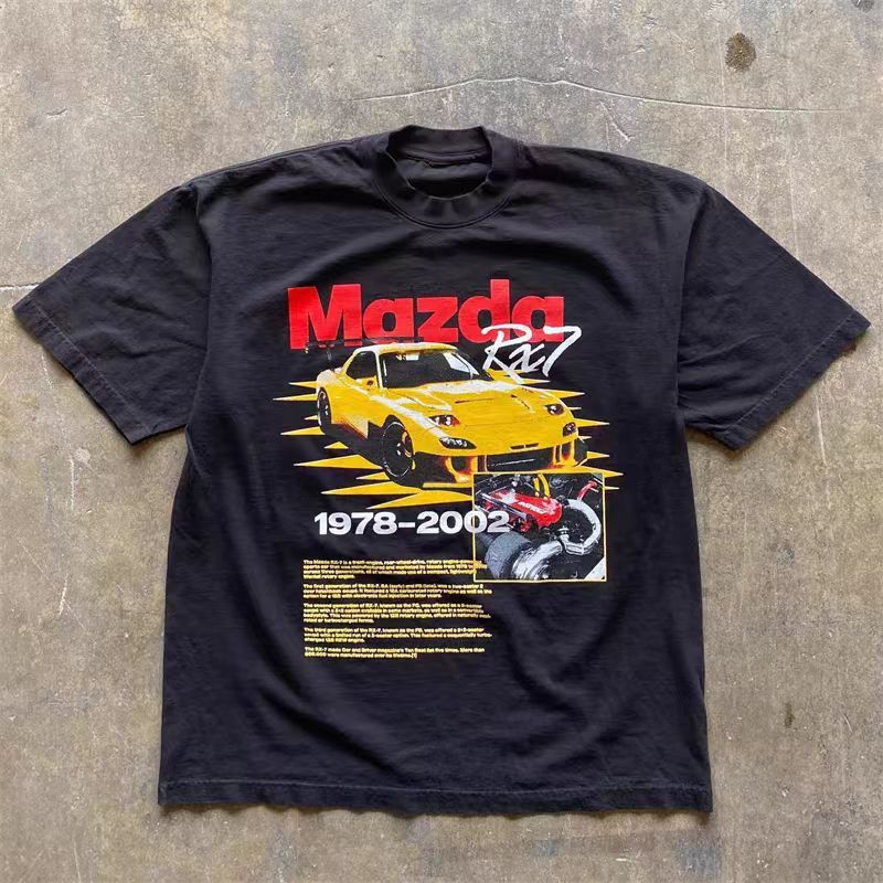 Japanese Brand Retro car pattern casual cotton t-shirt Size US M / EU 48-50 / 2 - 1 Thumbnail