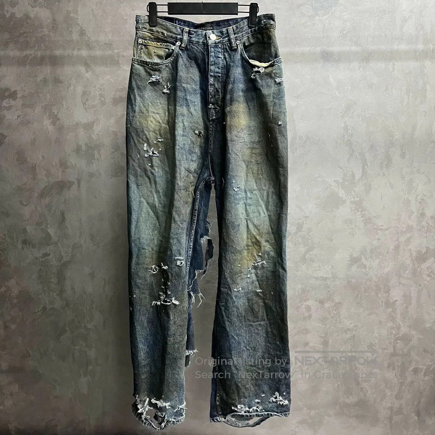 Balenciaga Balenciaga Cut-Up Baggy Jeans Blue Size XS | Grailed