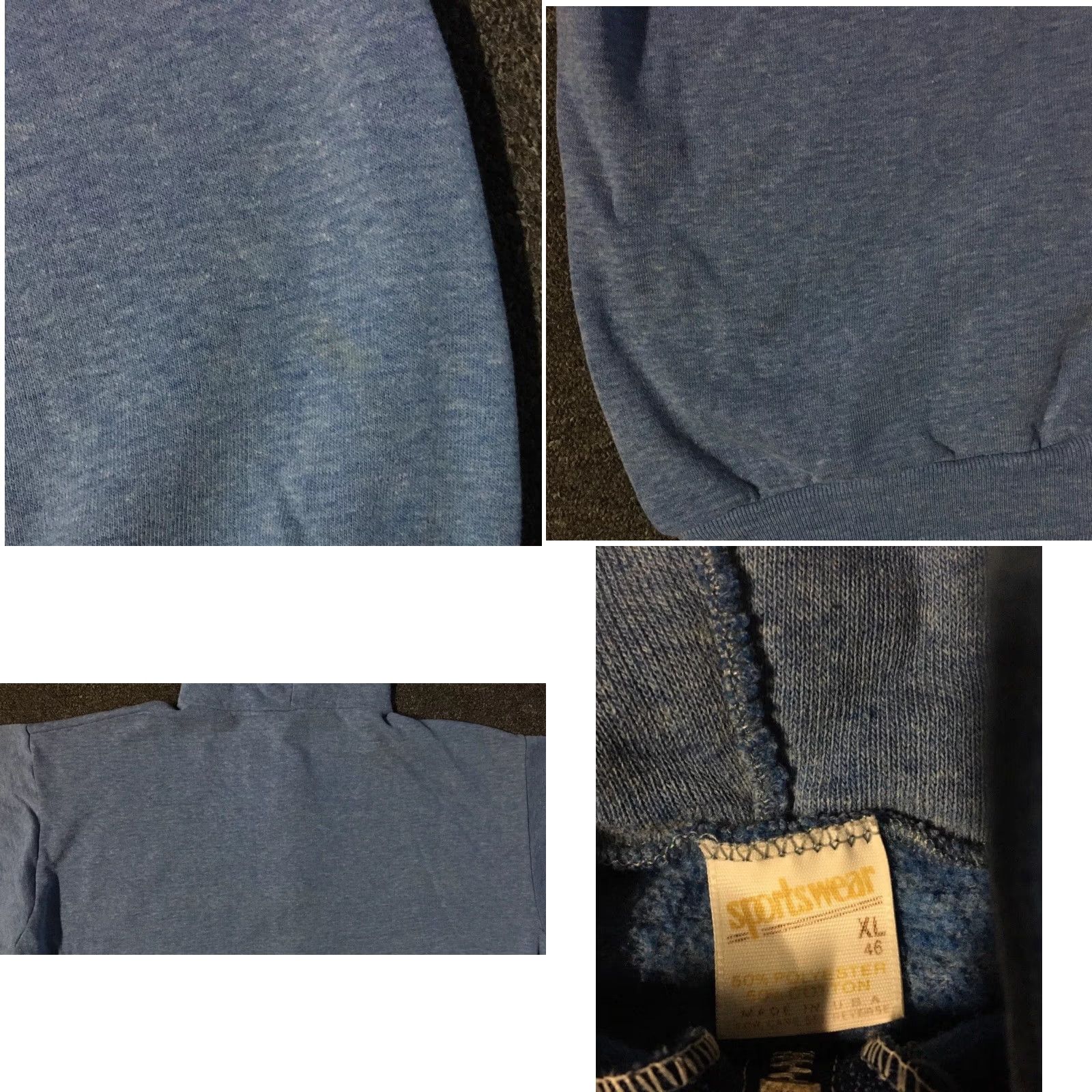 Vintage VINTAGE Trucker Hoodies Sweatshirt Zip 80s 90s Distressed Boxy Blue USA Men S Size Regular Pattern Striped Style Full Zip Size US S / EU 44-46 / 1 - 9 Thumbnail