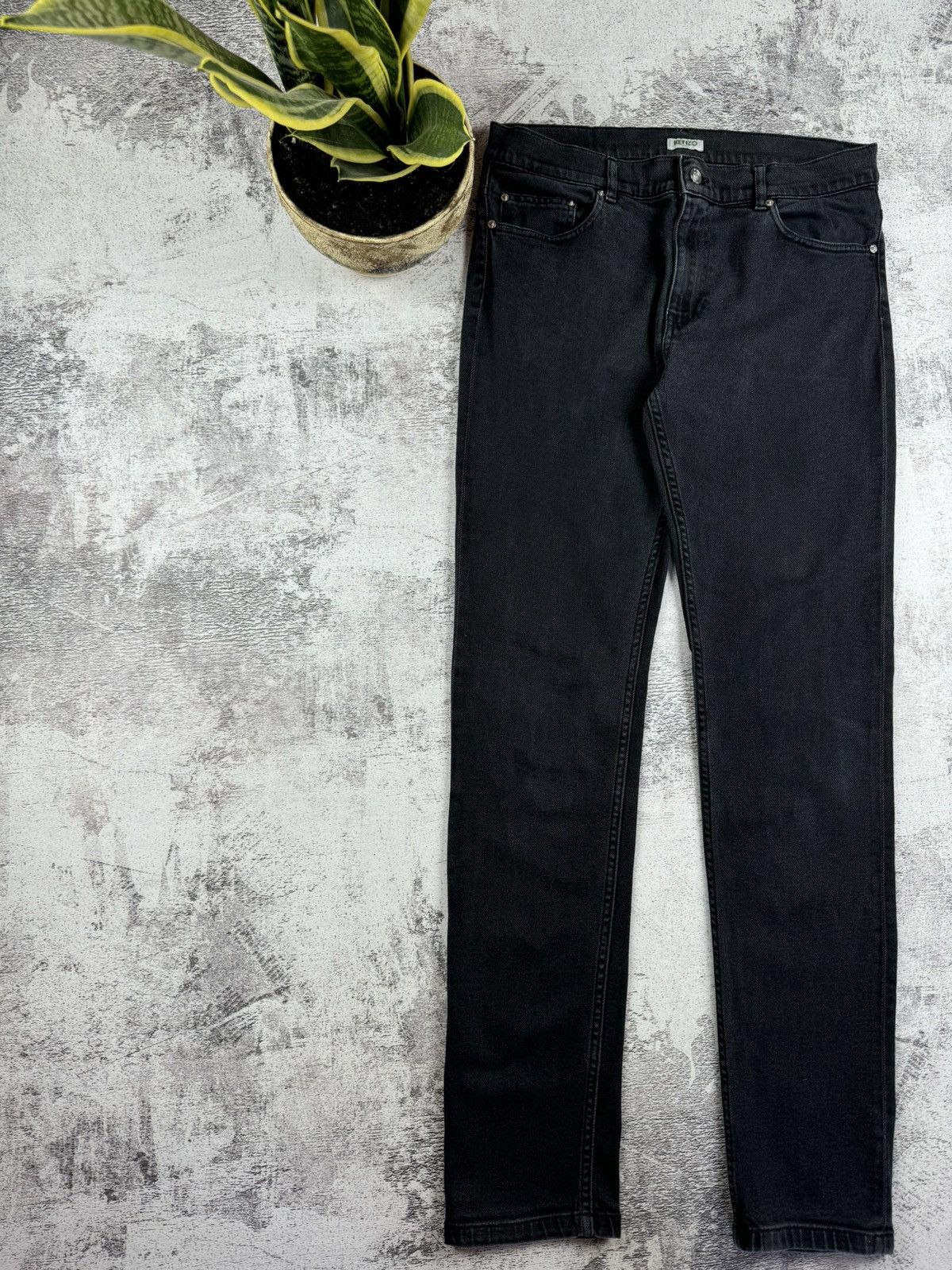 Kenzo Kenzo Paris Jungle Signature Logo Luxury Rap Jeans Bottoms Size US 32 / EU 48 - 9 Thumbnail