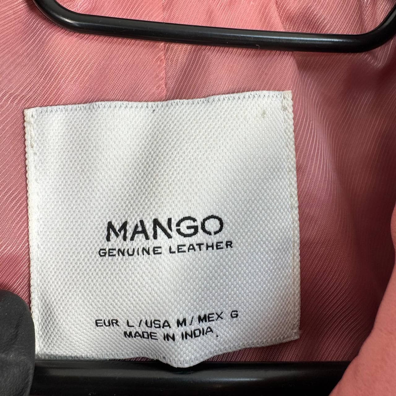 Mango Mango Genuine Leather Biker Jacket Pink Zip Womens Size L Size L / US 10 / IT 46 - 5 Thumbnail